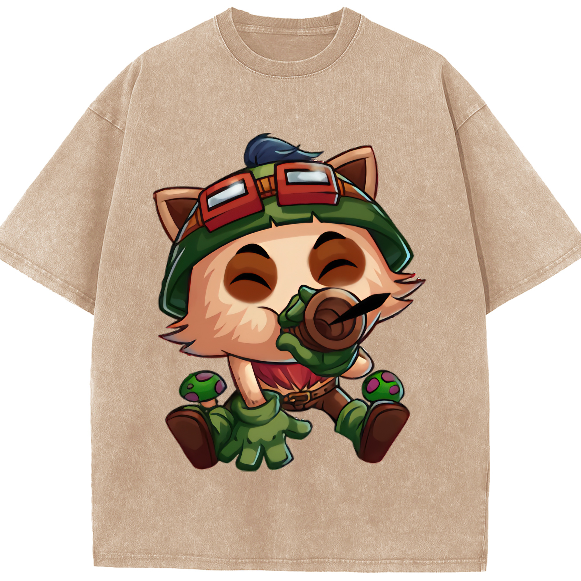 （画像用） リーグ・オブ・レジェンド League of Legends LOL 綿100% ヴィンテージ風 半袖Tシャツ（フロントプリント）