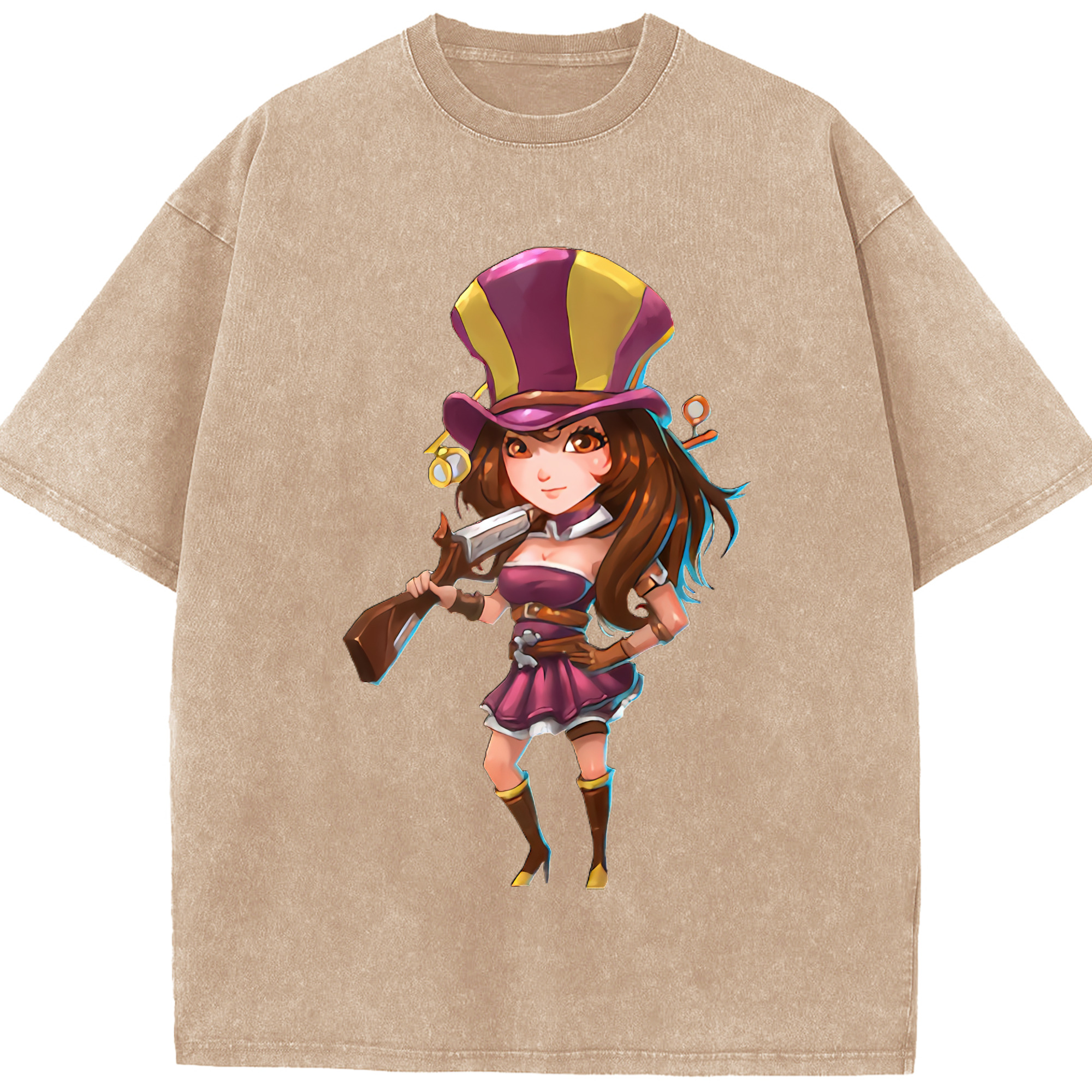 （画像用） リーグ・オブ・レジェンド League of Legends LOL 綿100% ヴィンテージ風 半袖Tシャツ（フロントプリント）