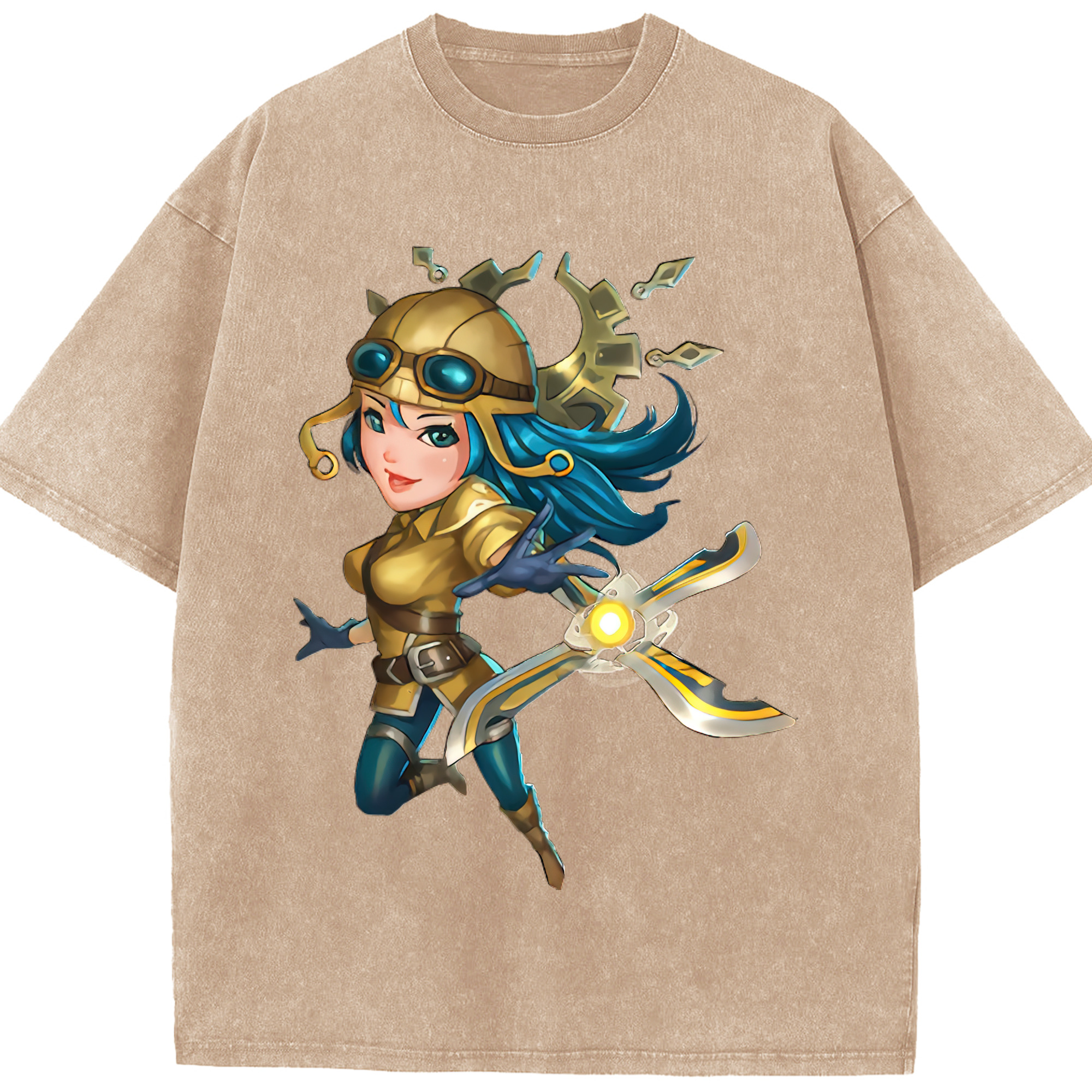 リーグ・オブ・レジェンド League of Legends LOL 綿100% ヴィンテージ風 半袖Tシャツ（フロントプリント）
