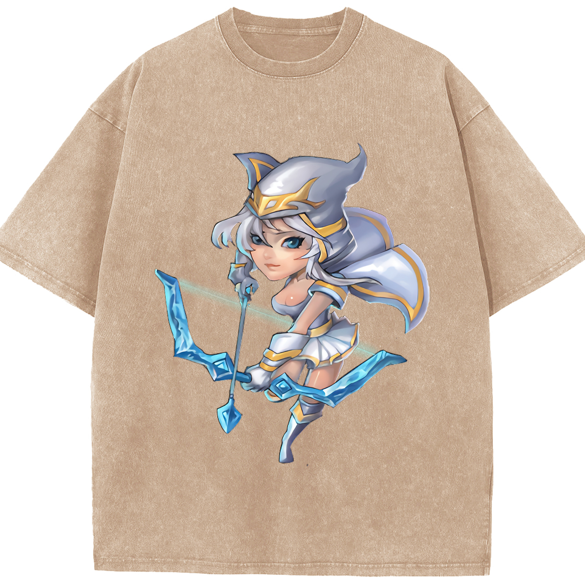 （画像用） リーグ・オブ・レジェンド League of Legends LOL 綿100% ヴィンテージ風 半袖Tシャツ（フロントプリント）