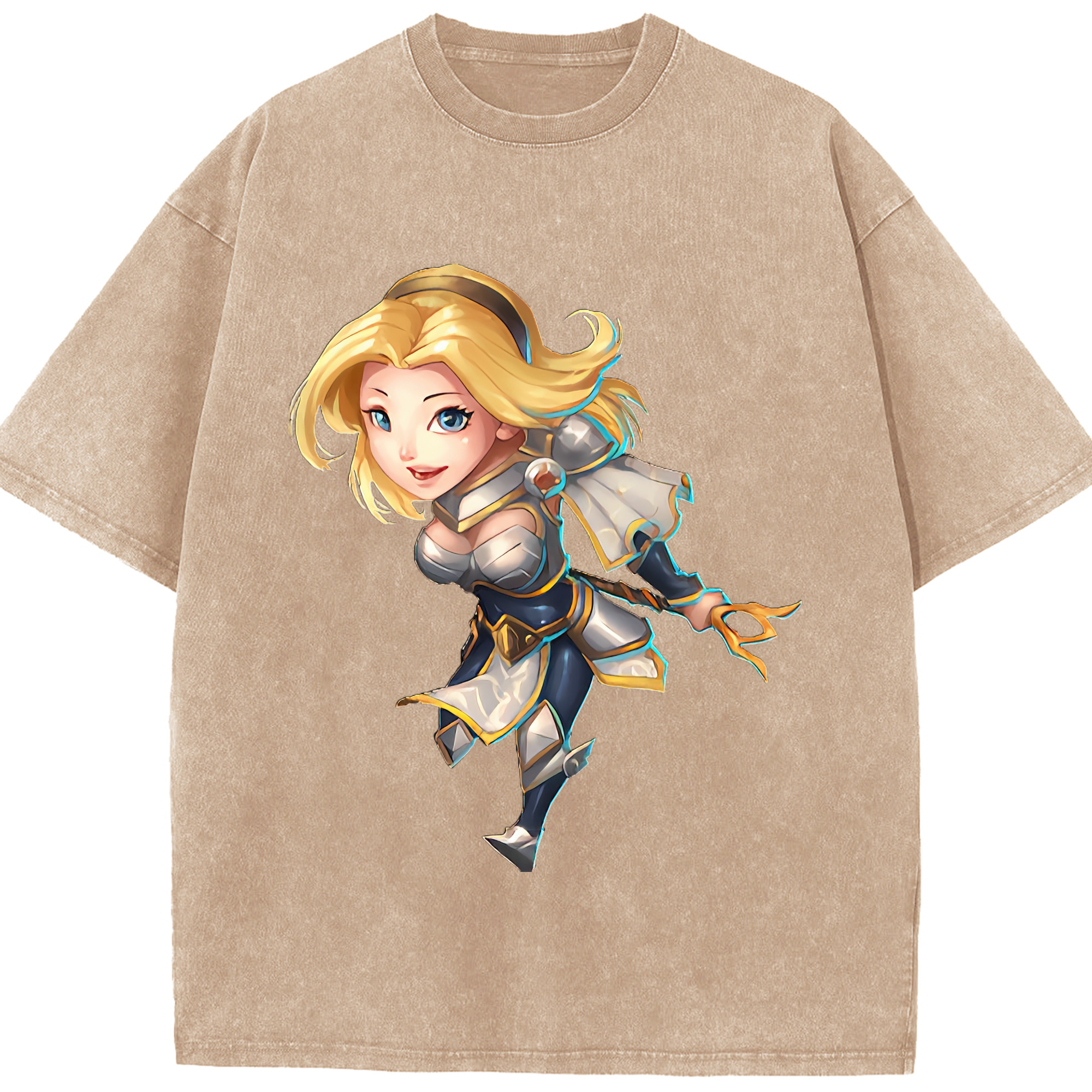 （画像用） リーグ・オブ・レジェンド League of Legends LOL 綿100% ヴィンテージ風 半袖Tシャツ（フロントプリント）