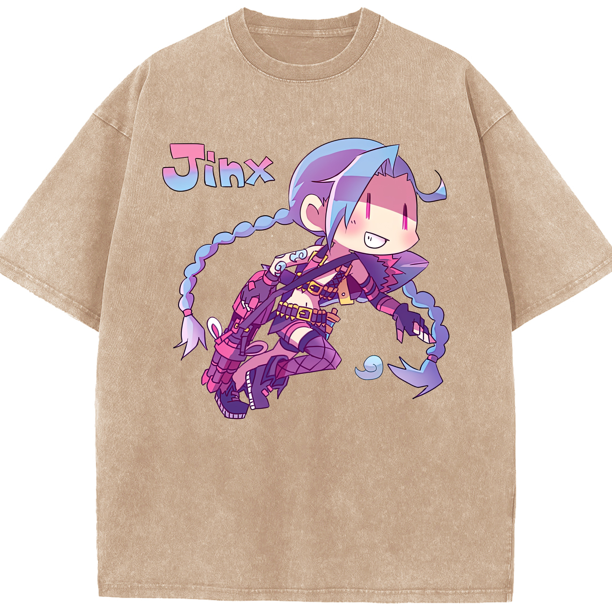 リーグ・オブ・レジェンド League of Legends LOL 綿100% ヴィンテージ風 半袖Tシャツ（フロントプリント）