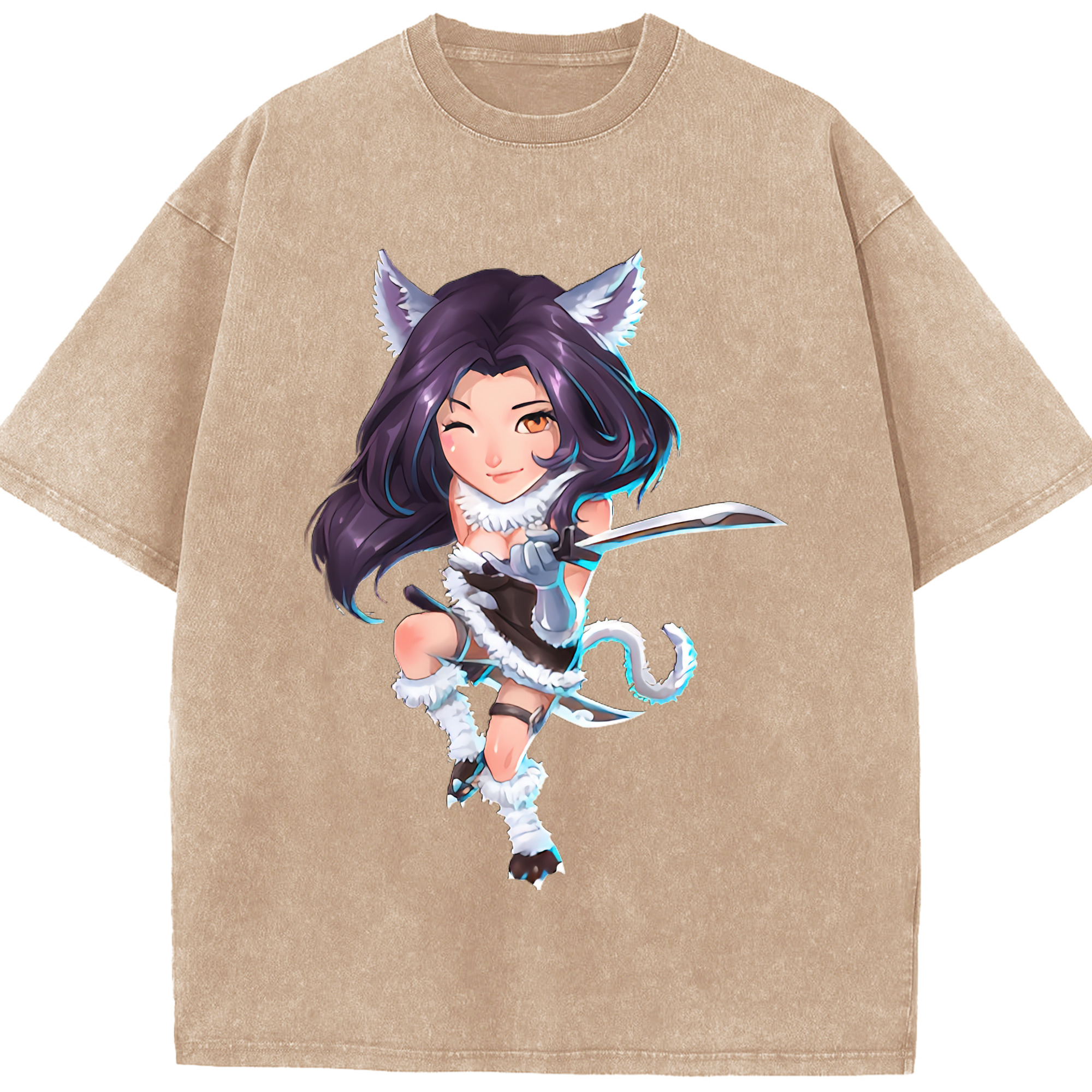 （画像用） リーグ・オブ・レジェンド League of Legends LOL 綿100% ヴィンテージ風 半袖Tシャツ（フロントプリント）