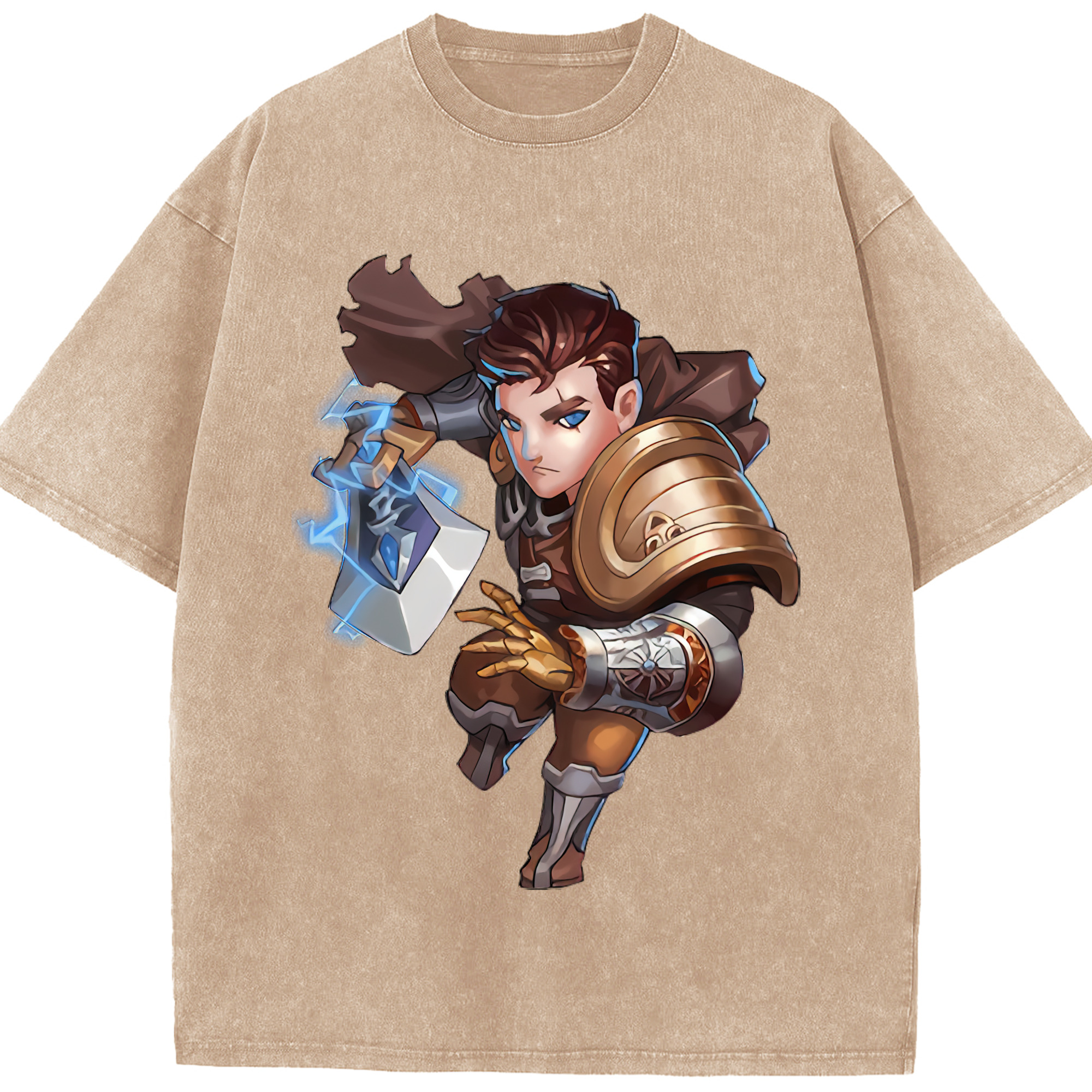 （画像用） リーグ・オブ・レジェンド League of Legends LOL 綿100% ヴィンテージ風 半袖Tシャツ（フロントプリント）