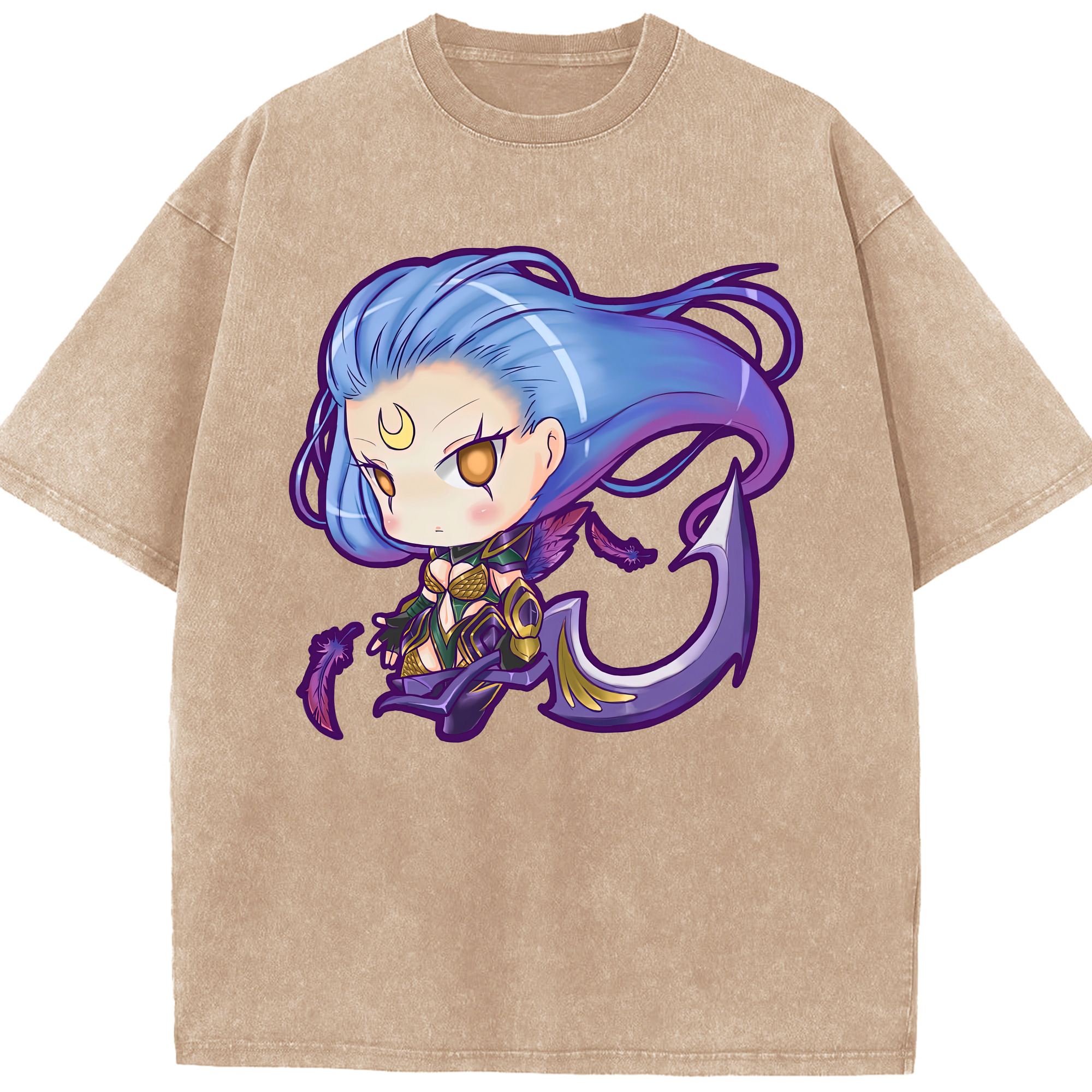 リーグ・オブ・レジェンド League of Legends LOL 綿100% ヴィンテージ風 半袖Tシャツ（フロントプリント）