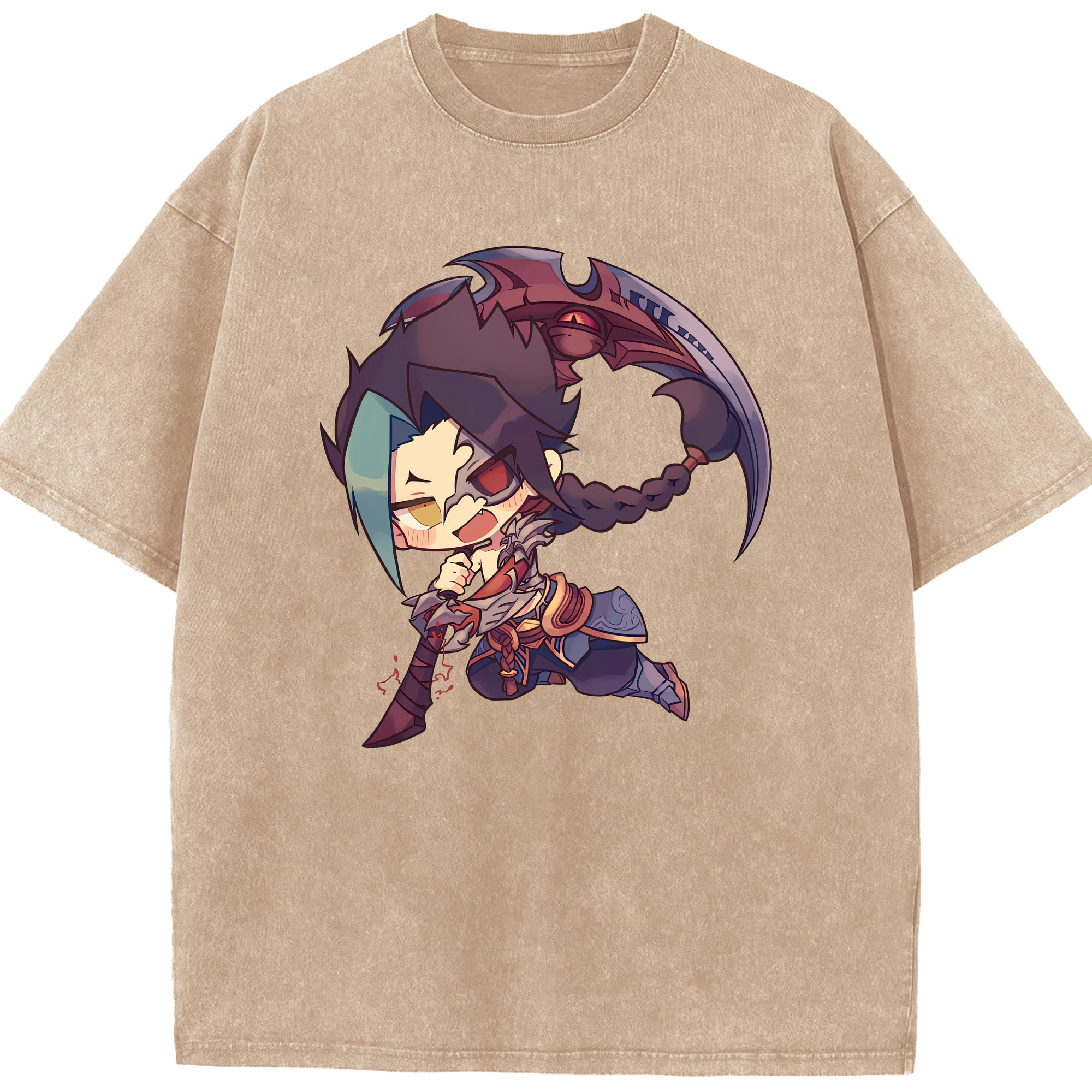 （画像用） リーグ・オブ・レジェンド League of Legends LOL 綿100% ヴィンテージ風 半袖Tシャツ（フロントプリント）
