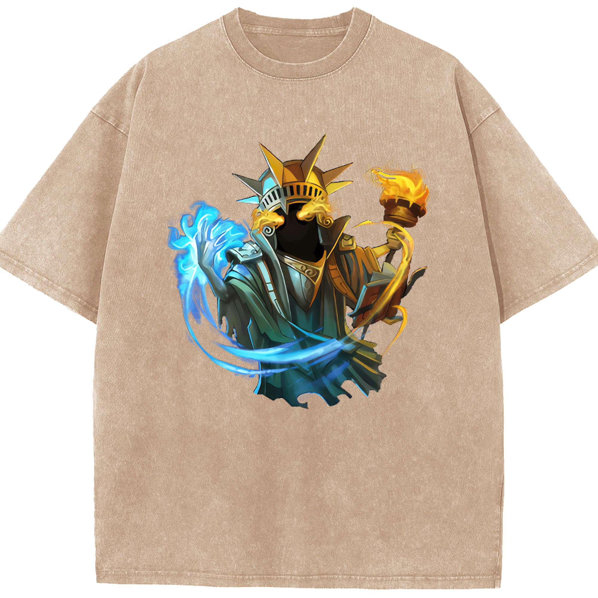 リーグ・オブ・レジェンド League of Legends LOL 綿100% ヴィンテージ風 半袖Tシャツ（フロントプリント）
