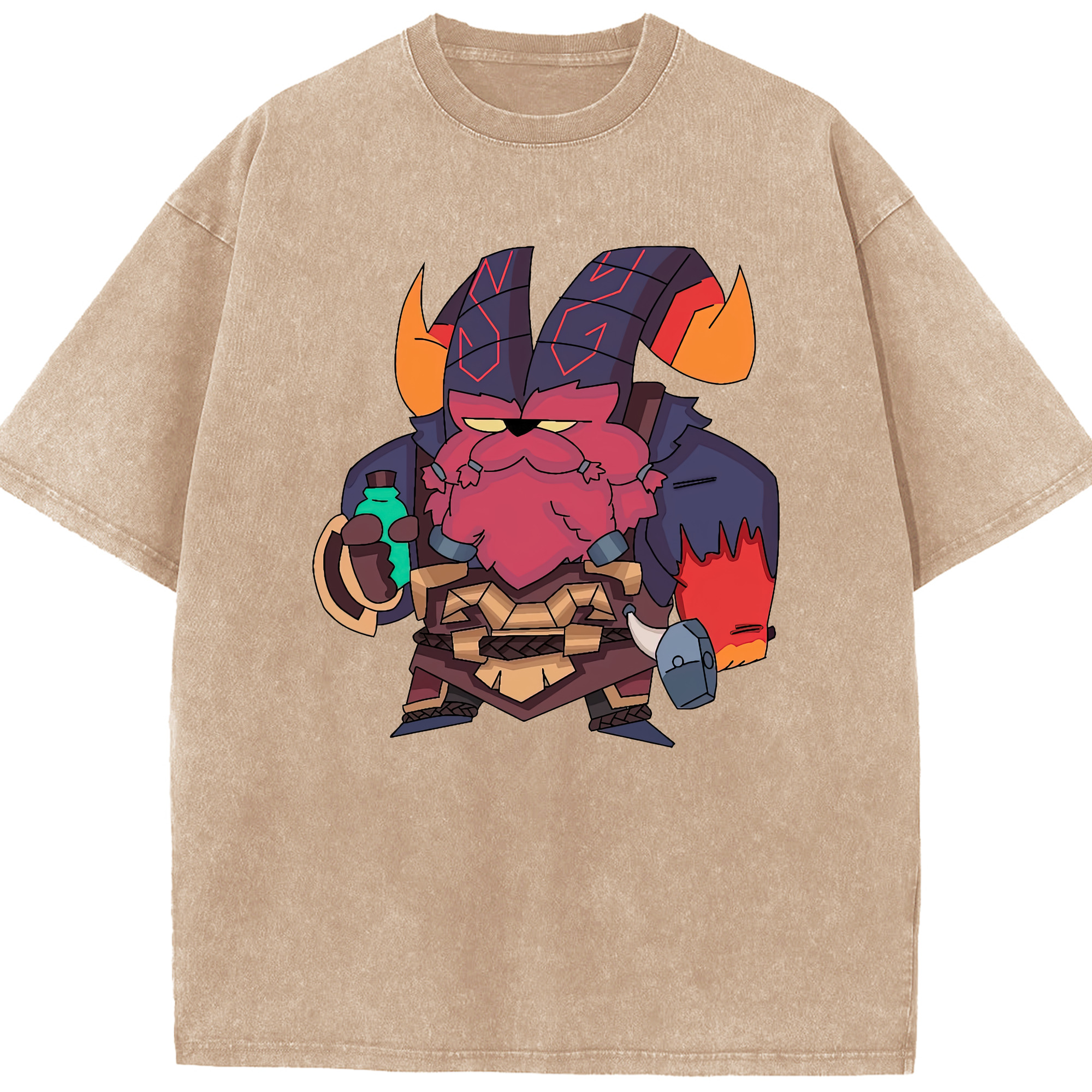リーグ・オブ・レジェンド League of Legends LOL 綿100% ヴィンテージ風 半袖Tシャツ（フロントプリント）