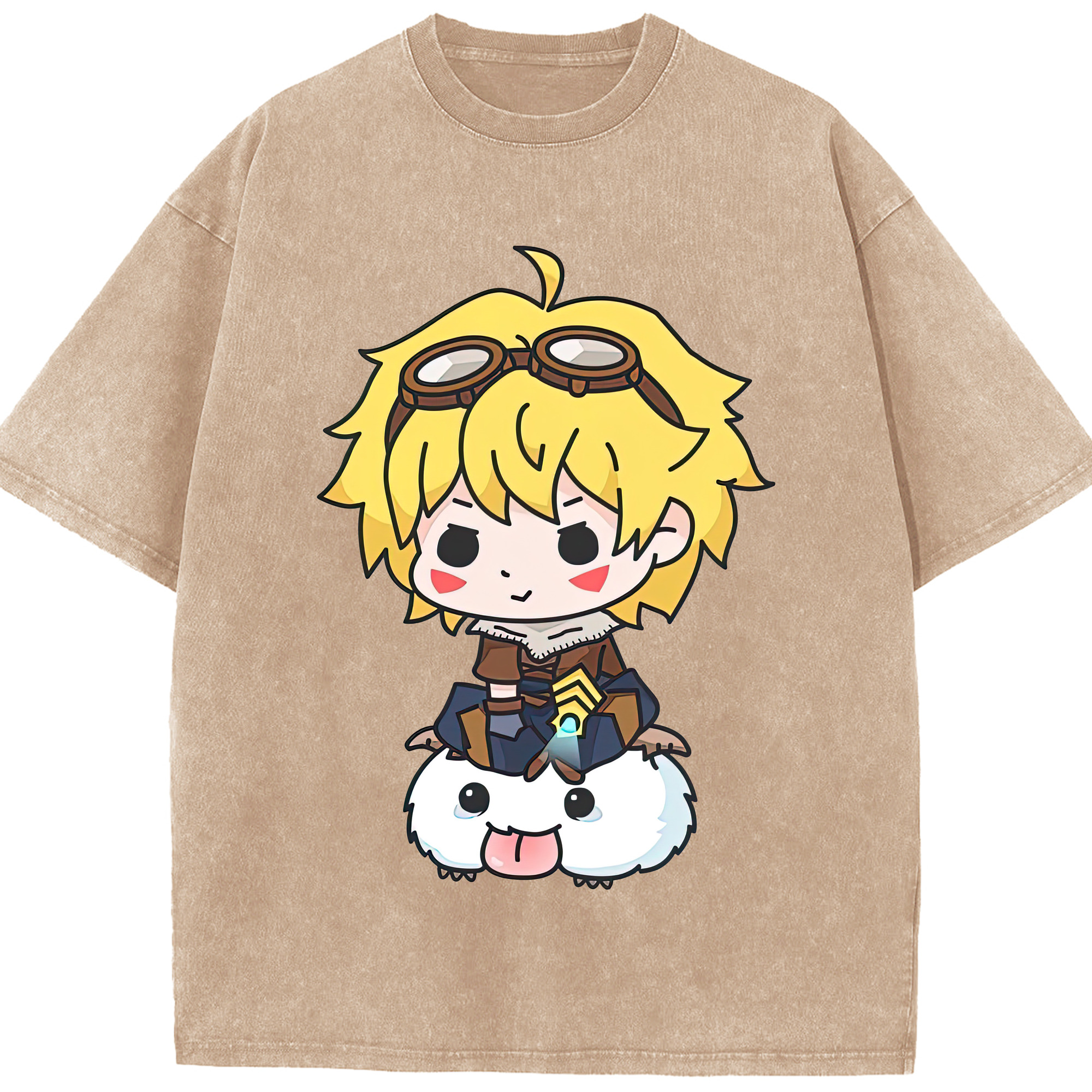 リーグ・オブ・レジェンド League of Legends LOL 綿100% ヴィンテージ風 半袖Tシャツ（フロントプリント）