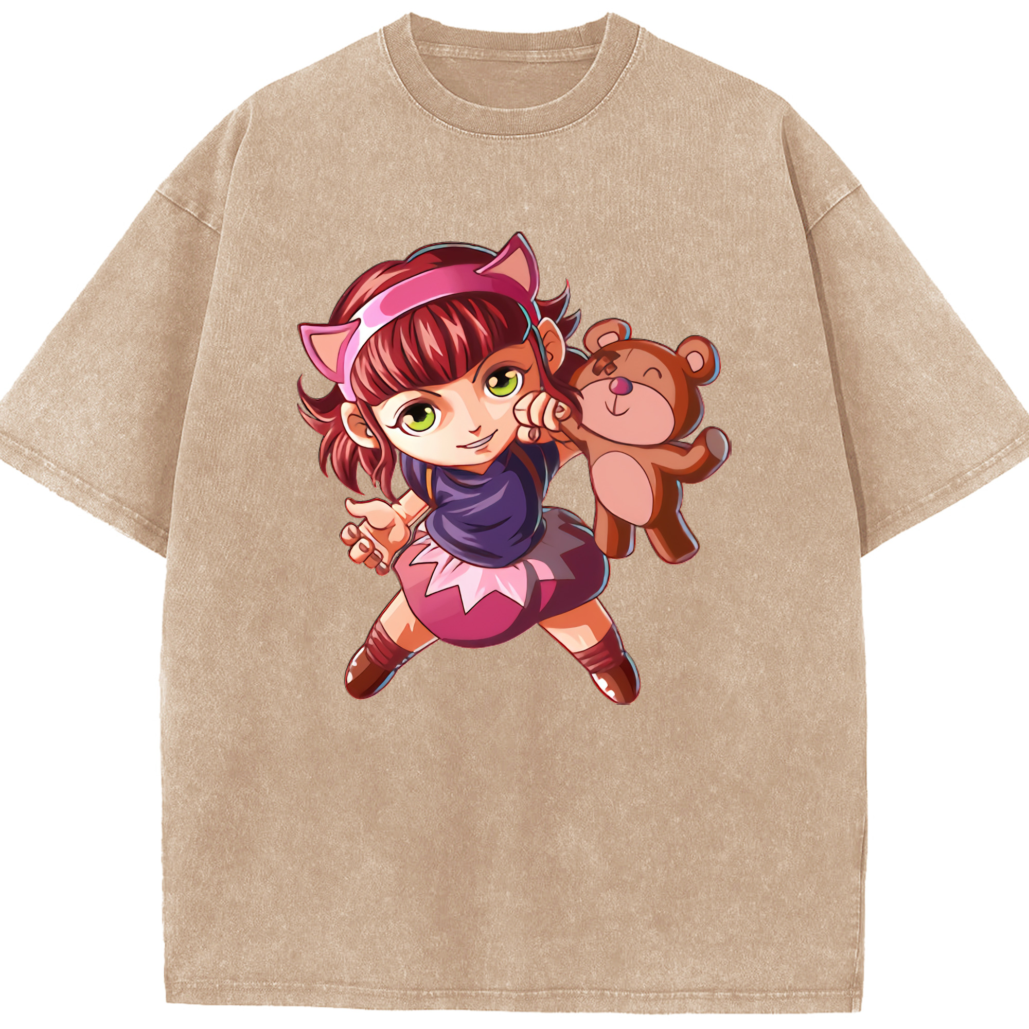 （画像用） リーグ・オブ・レジェンド League of Legends LOL 綿100% ヴィンテージ風 半袖Tシャツ（フロントプリント）