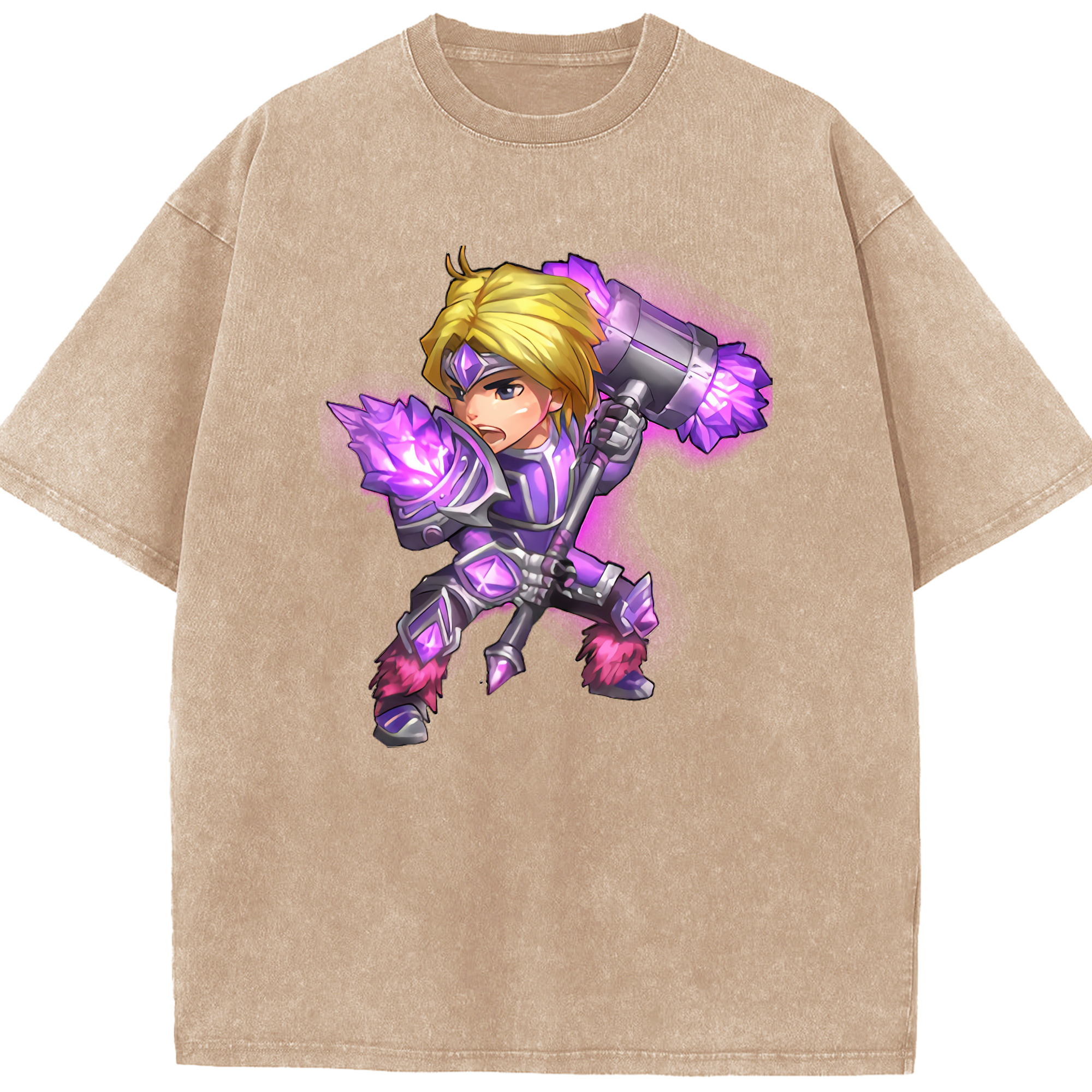 リーグ・オブ・レジェンド League of Legends LOL 綿100% ヴィンテージ風 半袖Tシャツ（フロントプリント）