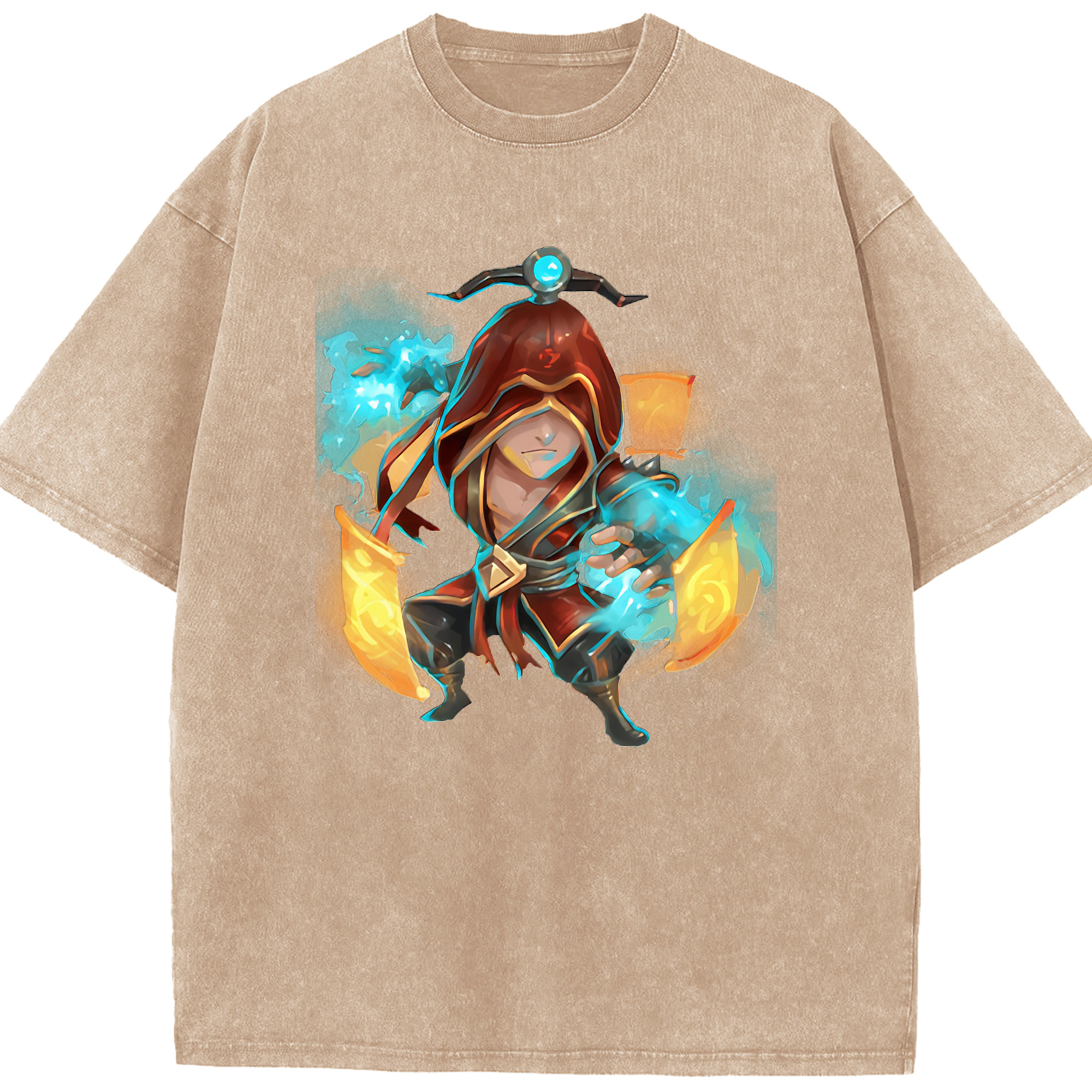リーグ・オブ・レジェンド League of Legends LOL 綿100% ヴィンテージ風 半袖Tシャツ（フロントプリント）