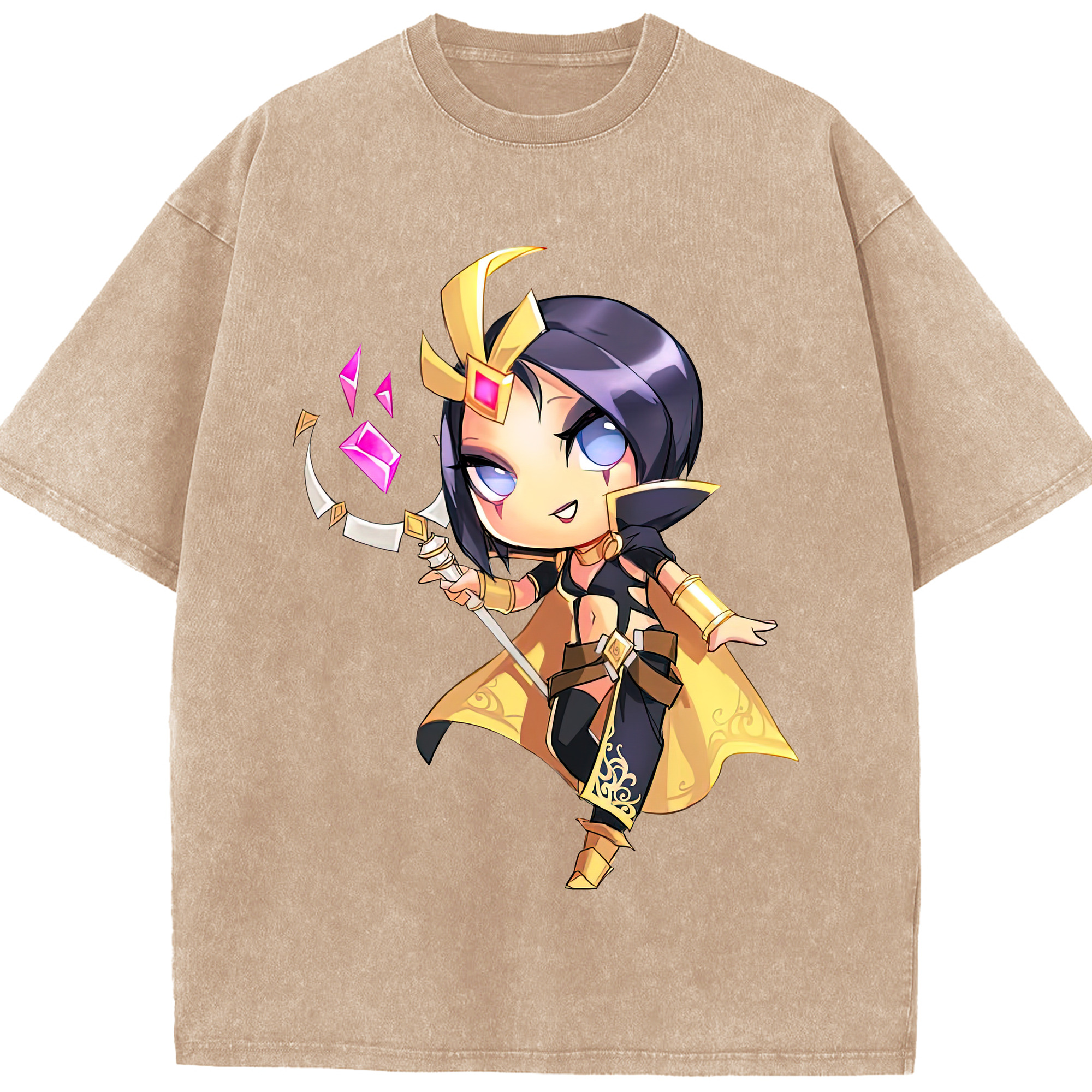 リーグ・オブ・レジェンド League of Legends LOL 綿100% ヴィンテージ風 半袖Tシャツ（フロントプリント）