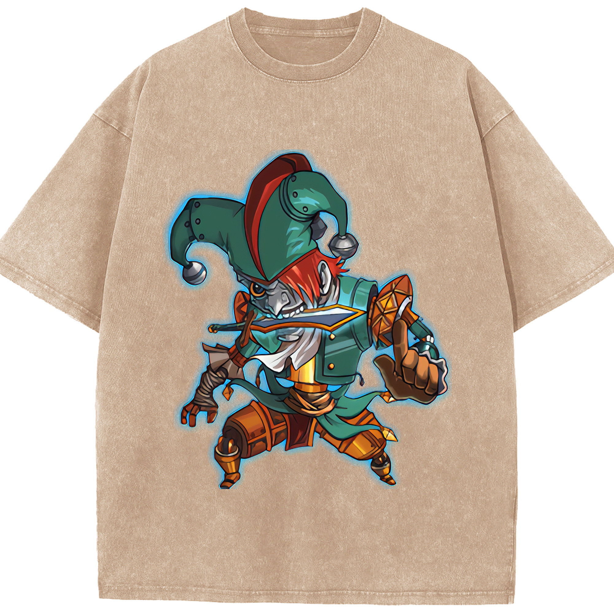 リーグ・オブ・レジェンド League of Legends LOL 綿100% ヴィンテージ風 半袖Tシャツ（フロントプリント）