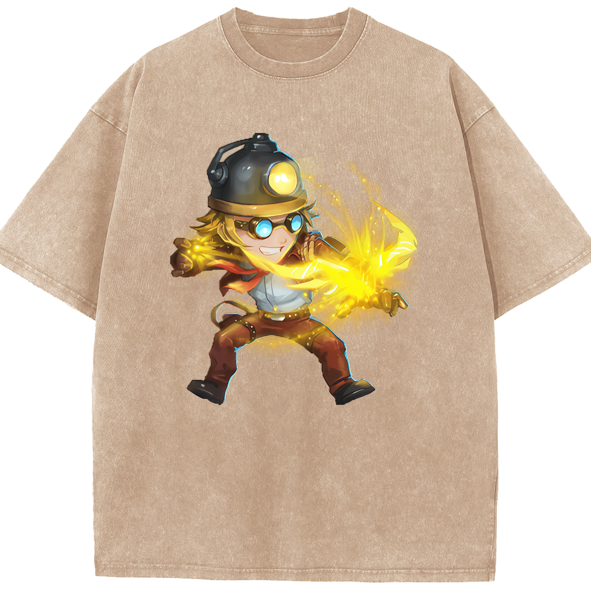 リーグ・オブ・レジェンド League of Legends LOL 綿100% ヴィンテージ風 半袖Tシャツ（フロントプリント）