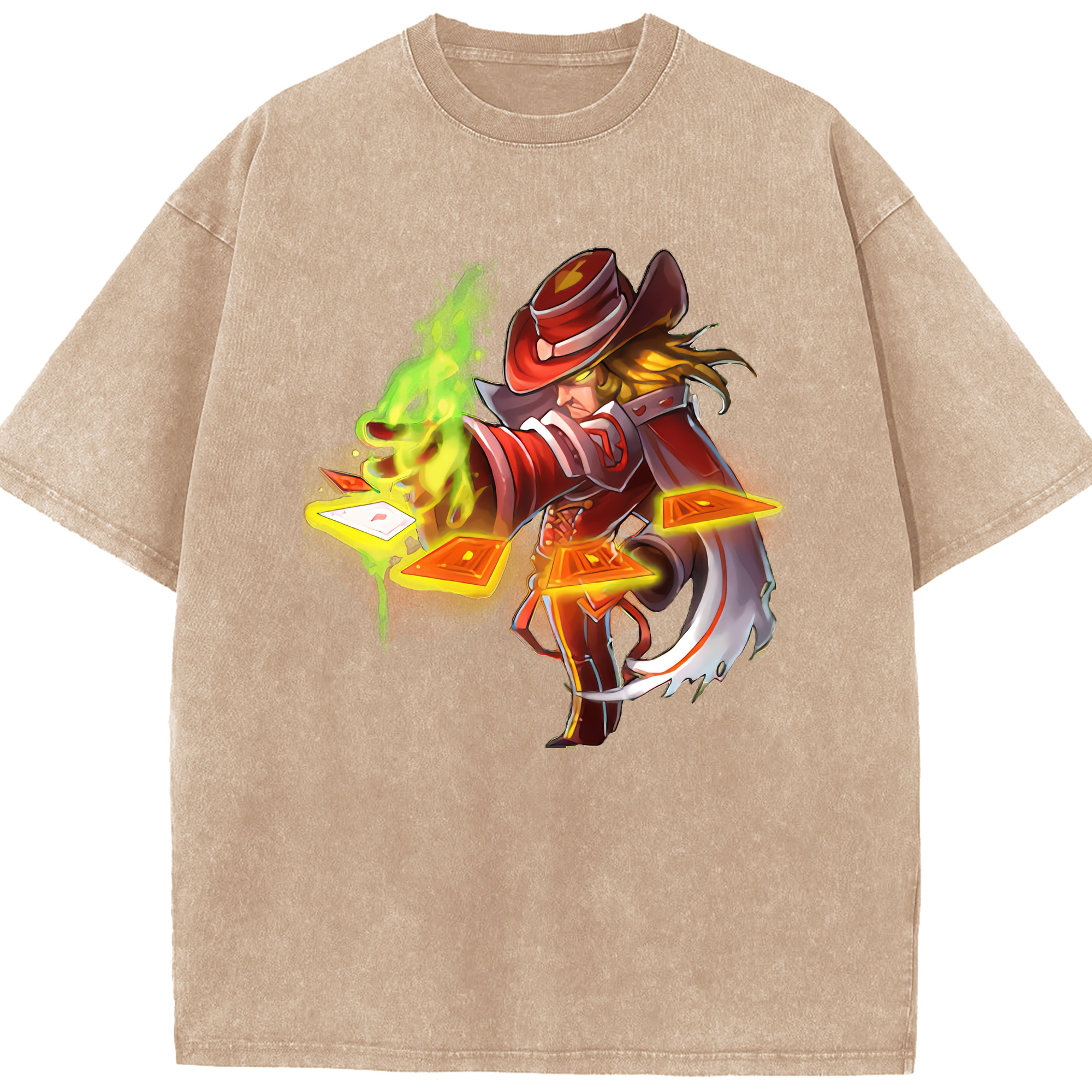 リーグ・オブ・レジェンド League of Legends LOL 綿100% ヴィンテージ風 半袖Tシャツ（フロントプリント）