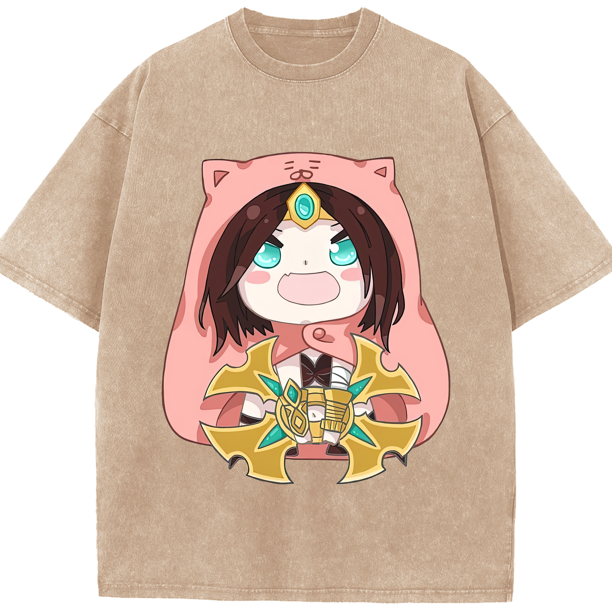 リーグ・オブ・レジェンド League of Legends LOL 綿100% ヴィンテージ風 半袖Tシャツ（フロントプリント）