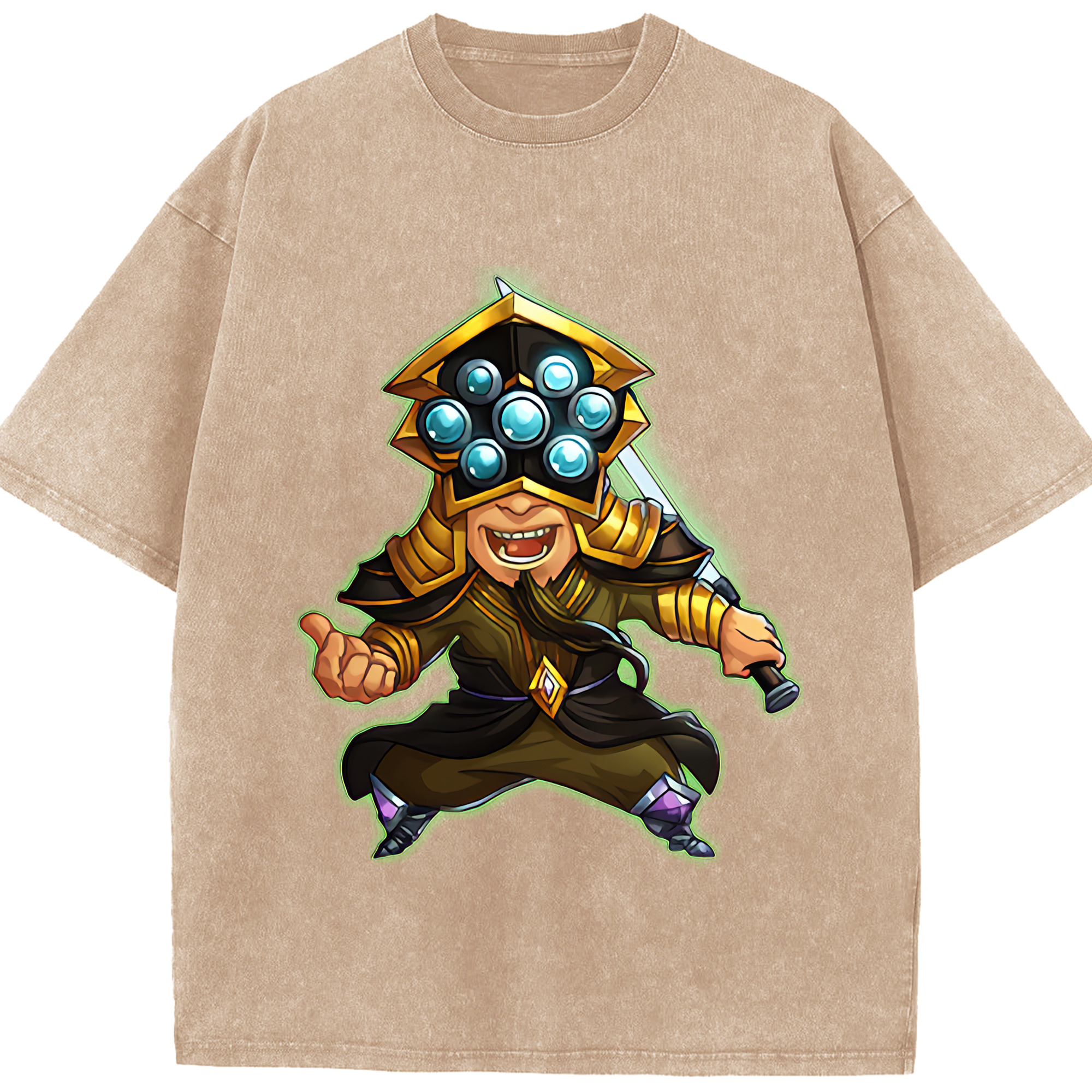 リーグ・オブ・レジェンド League of Legends LOL 綿100% ヴィンテージ風 半袖Tシャツ（フロントプリント）