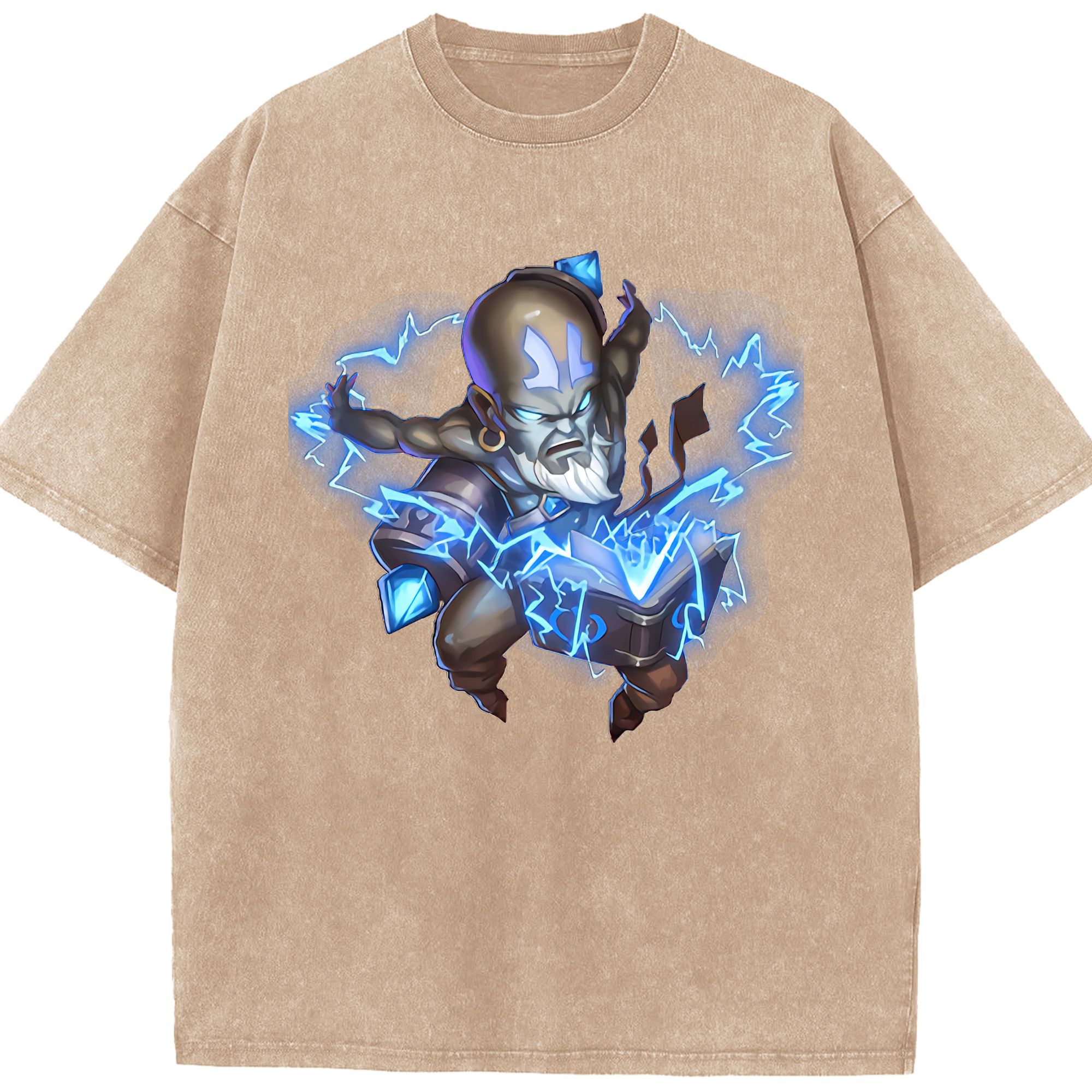 リーグ・オブ・レジェンド League of Legends LOL 綿100% ヴィンテージ風 半袖Tシャツ（フロントプリント）