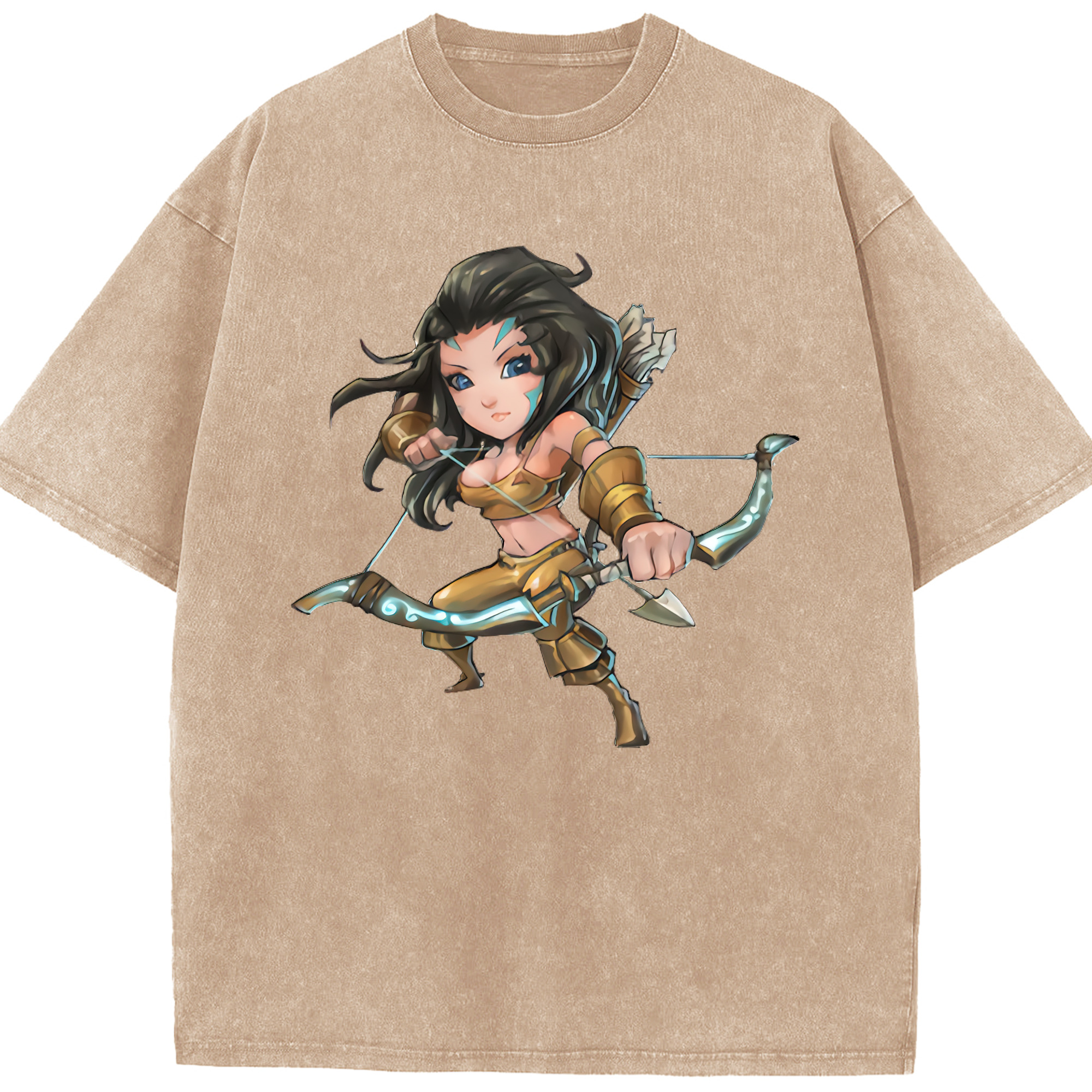 リーグ・オブ・レジェンド League of Legends LOL 綿100% ヴィンテージ風 半袖Tシャツ（フロントプリント）