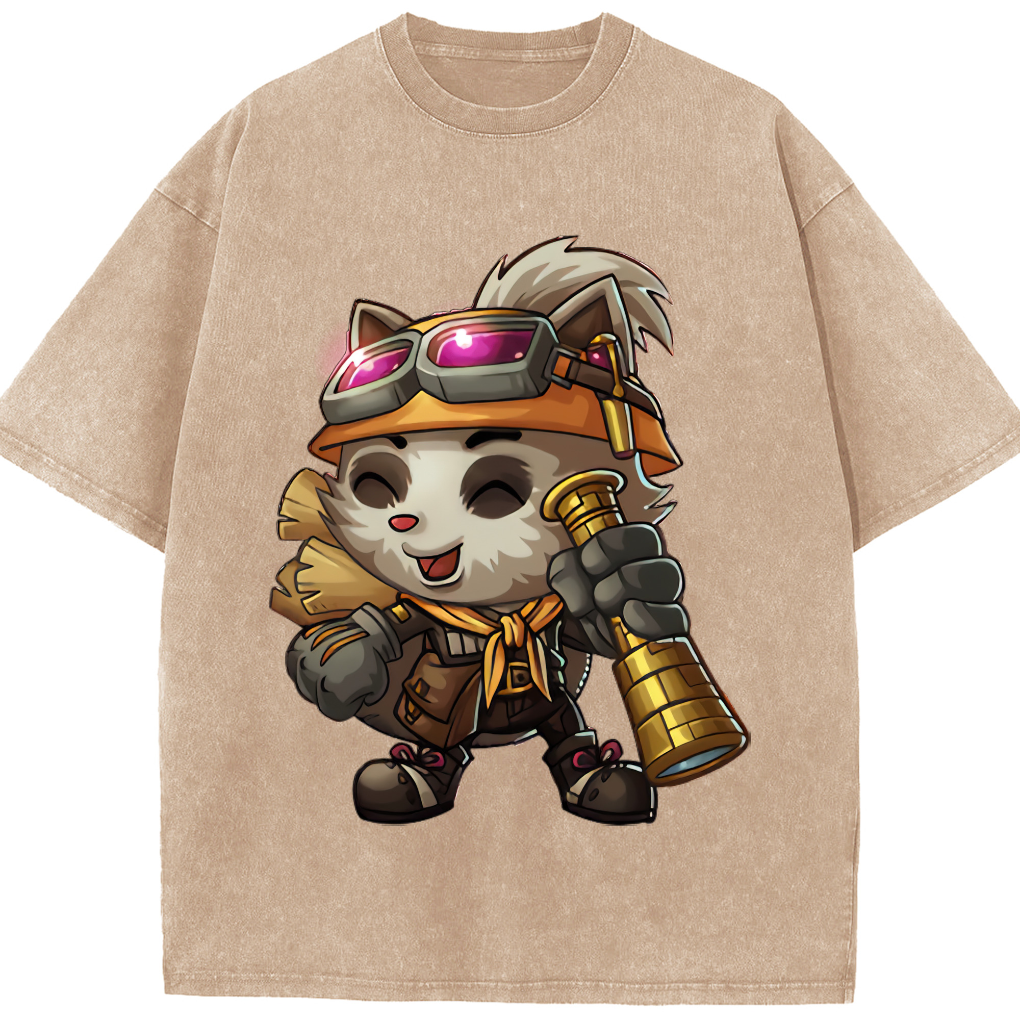 リーグ・オブ・レジェンド League of Legends LOL 綿100% ヴィンテージ風 半袖Tシャツ（フロントプリント）