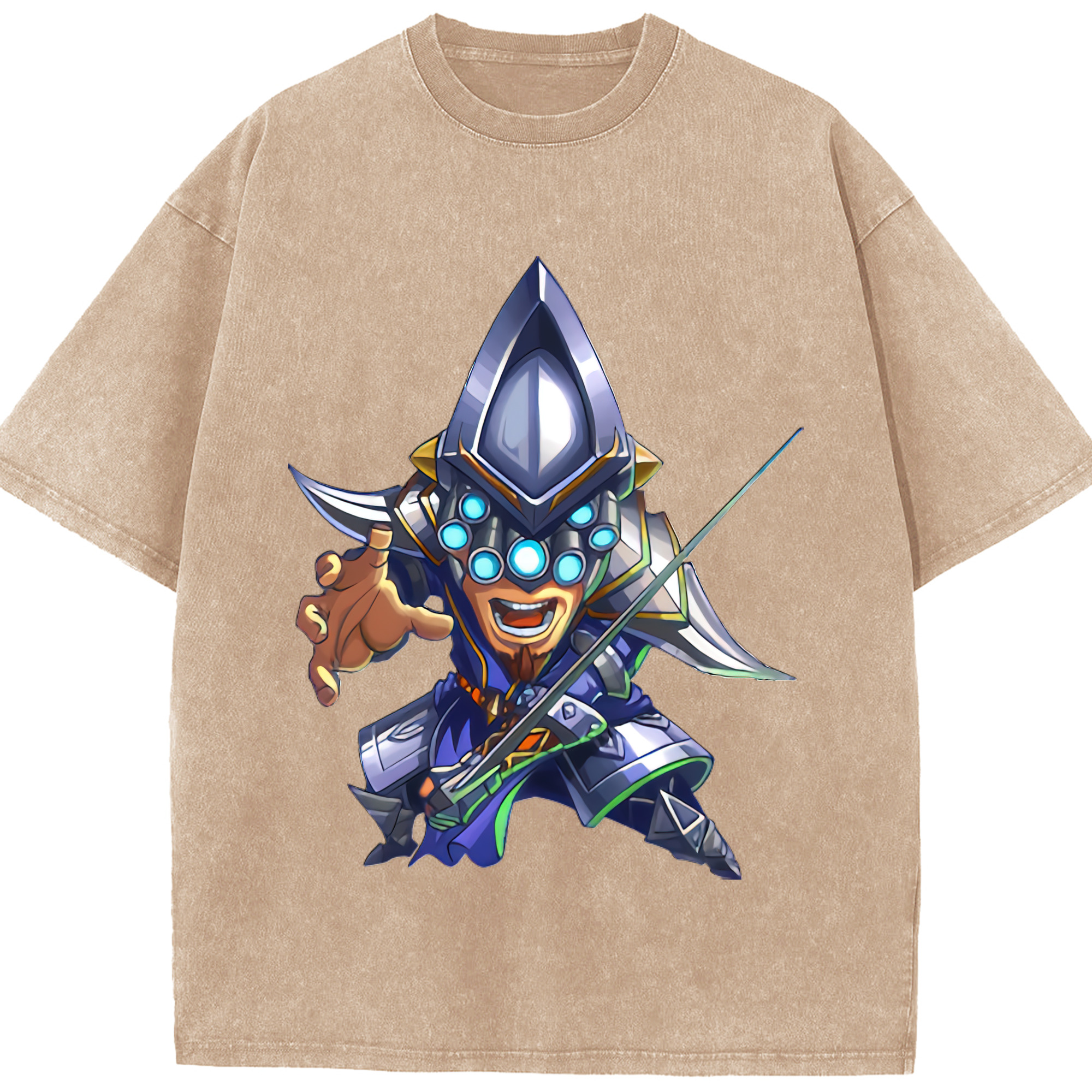 リーグ・オブ・レジェンド League of Legends LOL 綿100% ヴィンテージ風 半袖Tシャツ（フロントプリント）