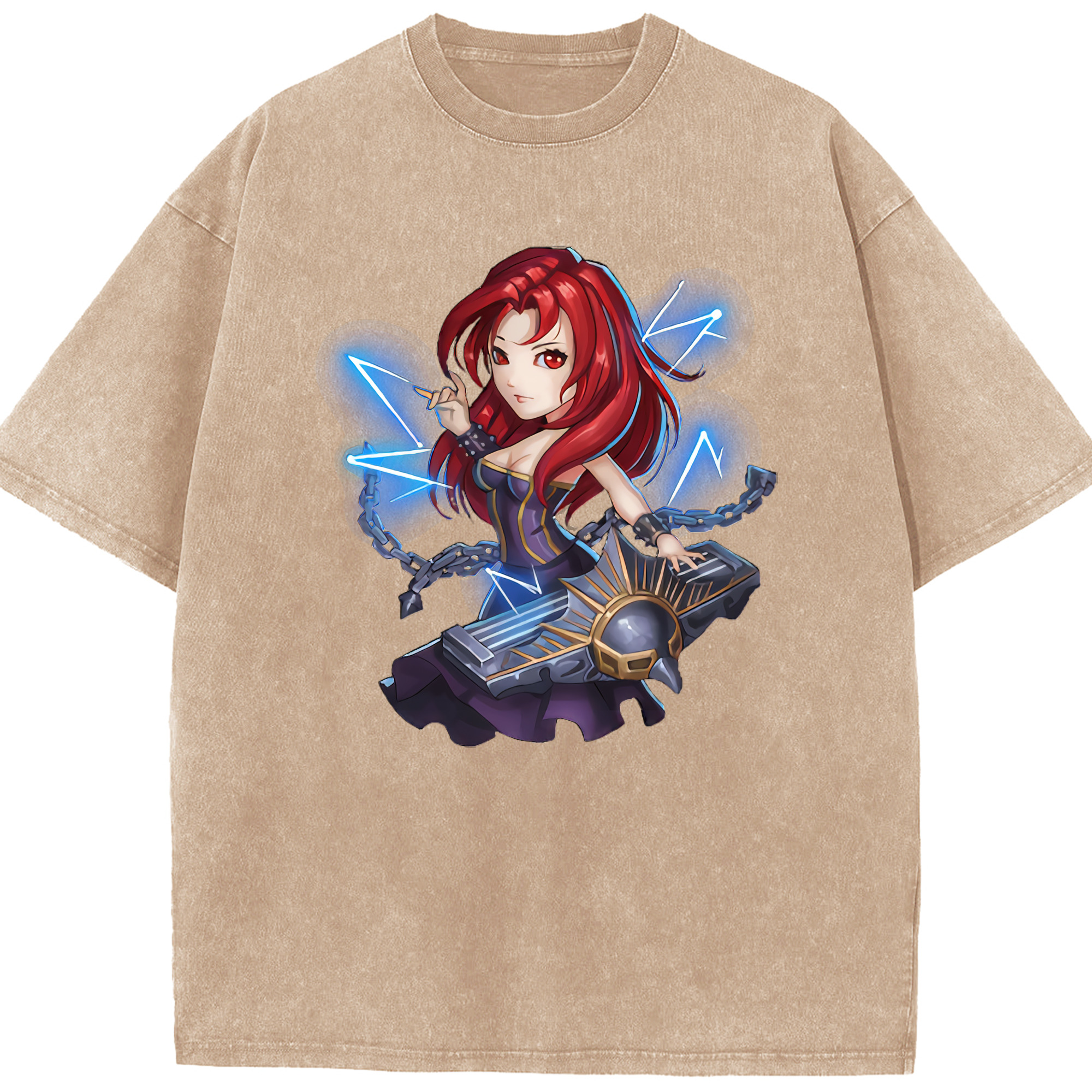 リーグ・オブ・レジェンド League of Legends LOL 綿100% ヴィンテージ風 半袖Tシャツ（フロントプリント）