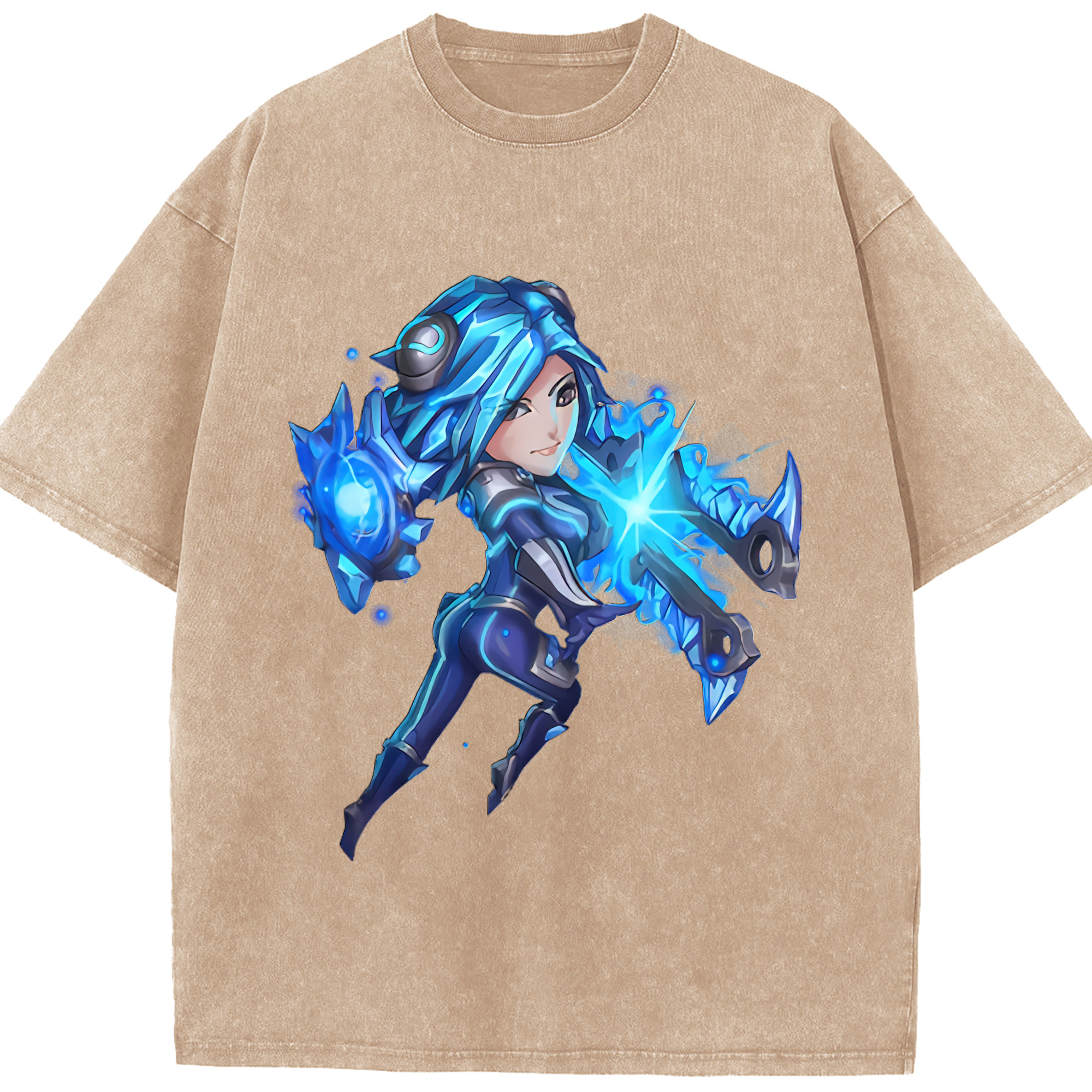 リーグ・オブ・レジェンド League of Legends LOL 綿100% ヴィンテージ風 半袖Tシャツ（フロントプリント）
