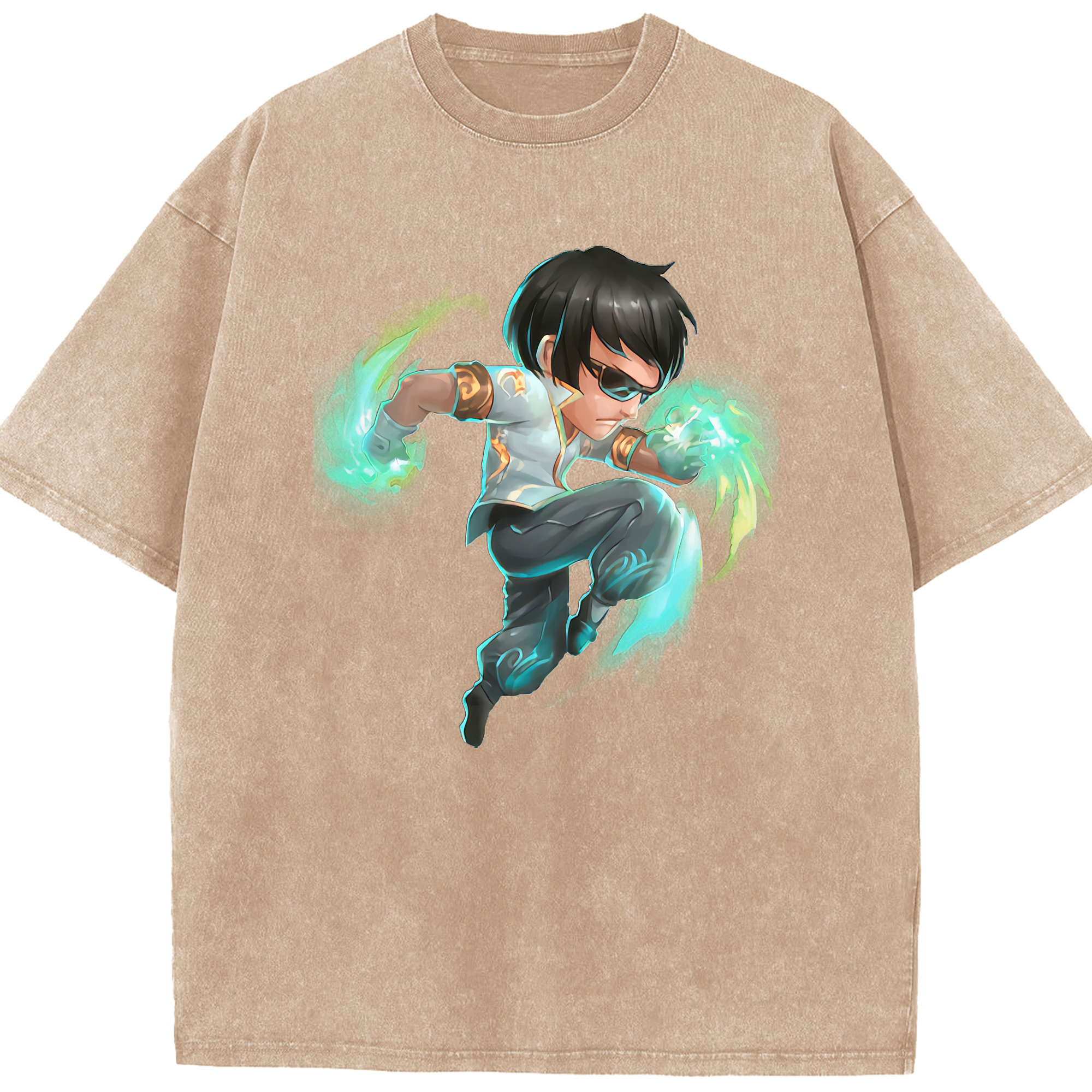 リーグ・オブ・レジェンド League of Legends LOL 綿100% ヴィンテージ風 半袖Tシャツ（フロントプリント）