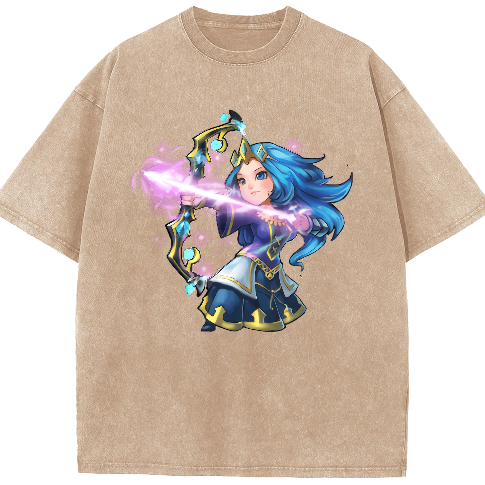 リーグ・オブ・レジェンド League of Legends LOL 綿100% ヴィンテージ風 半袖Tシャツ（フロントプリント）