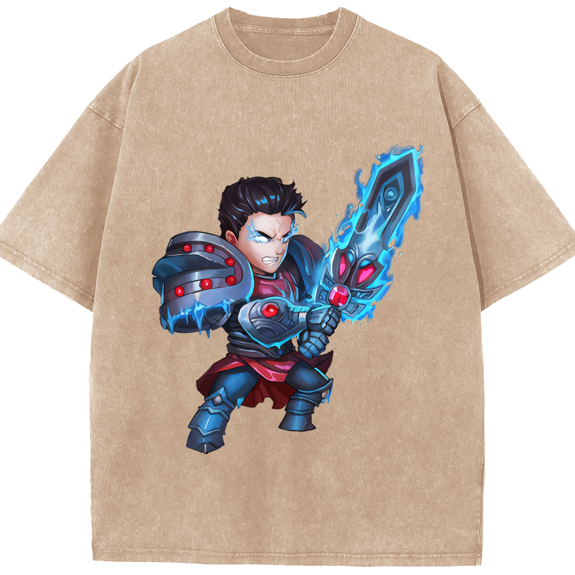 リーグ・オブ・レジェンド League of Legends LOL 綿100% ヴィンテージ風 半袖Tシャツ（フロントプリント）
