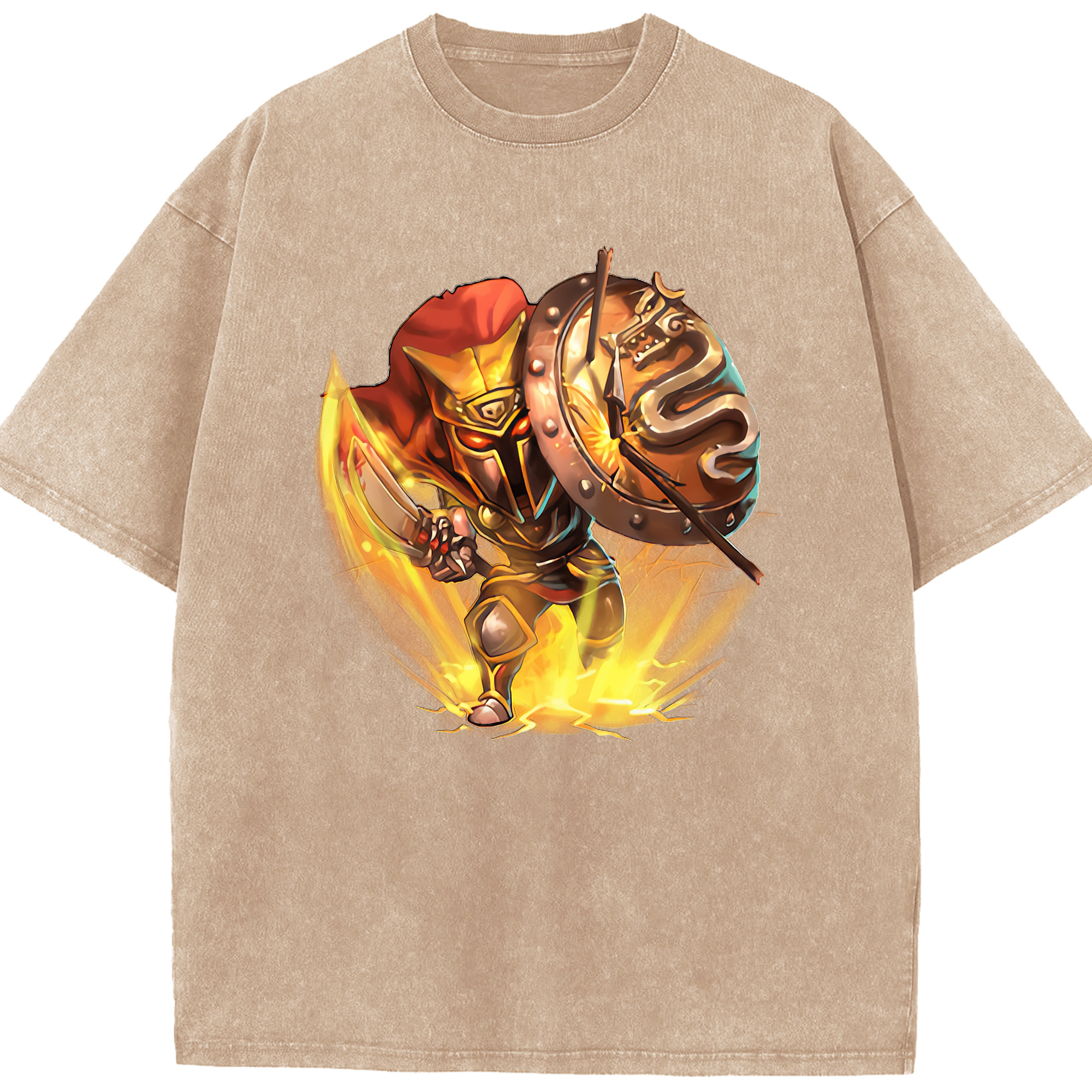リーグ・オブ・レジェンド League of Legends LOL 綿100% ヴィンテージ風 半袖Tシャツ（フロントプリント）
