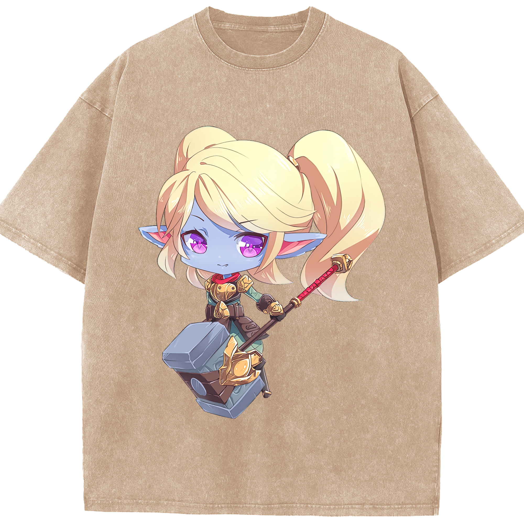 リーグ・オブ・レジェンド League of Legends LOL 綿100% ヴィンテージ風 半袖Tシャツ（フロントプリント）