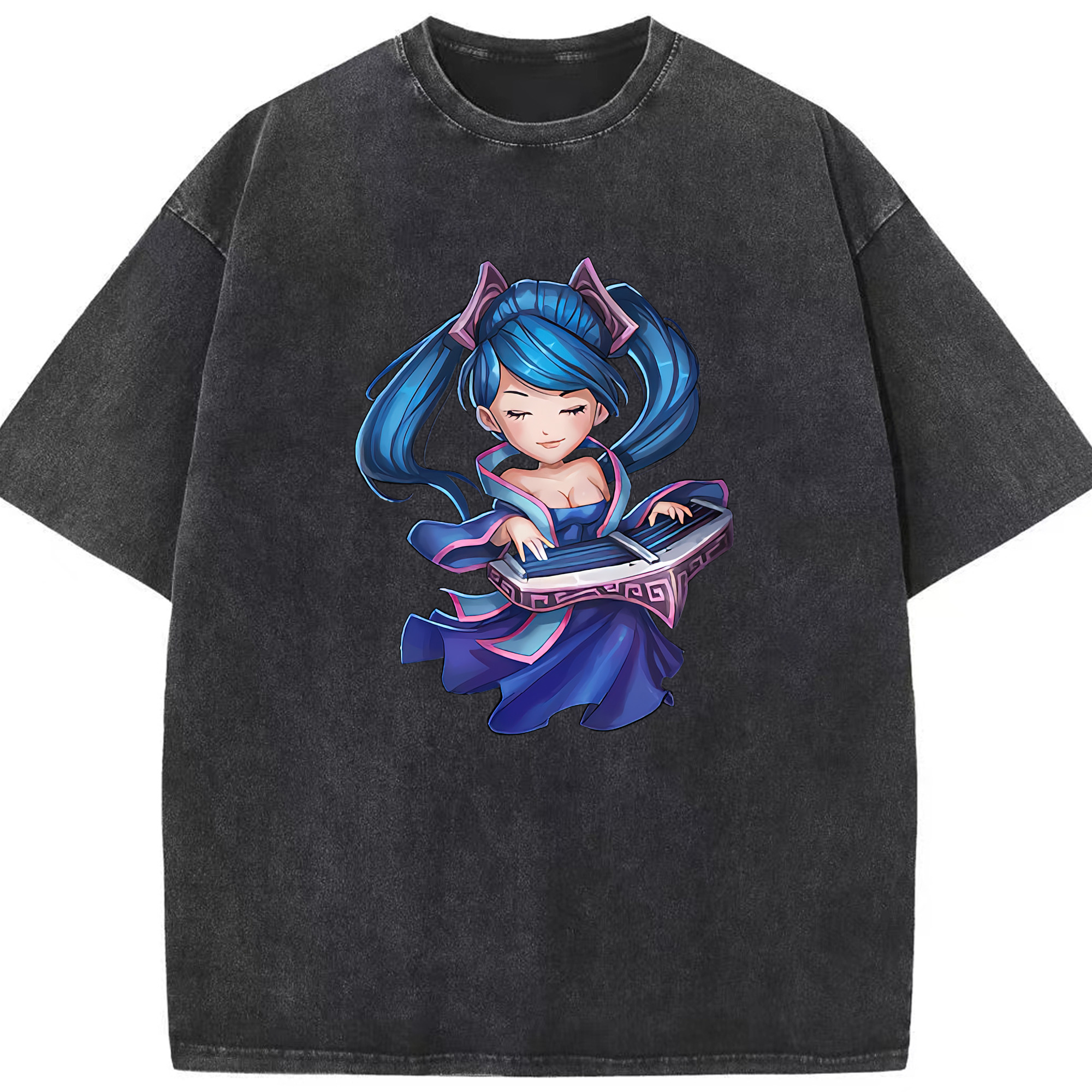 （画像用） リーグ・オブ・レジェンド League of Legends LOL 綿100% ヴィンテージ風 半袖Tシャツ（フロントプリント）