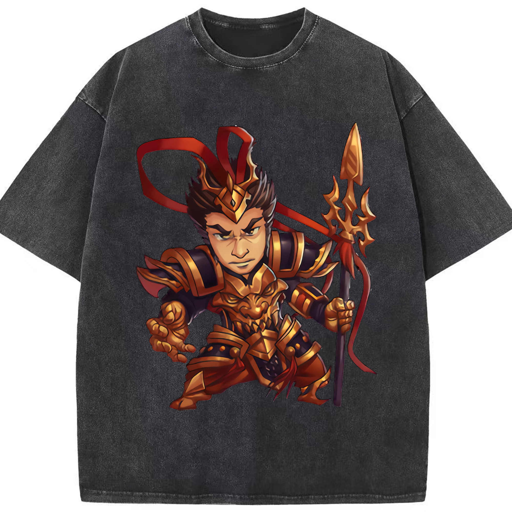 リーグ・オブ・レジェンド League of Legends LOL 綿100% ヴィンテージ風 半袖Tシャツ（フロントプリント）