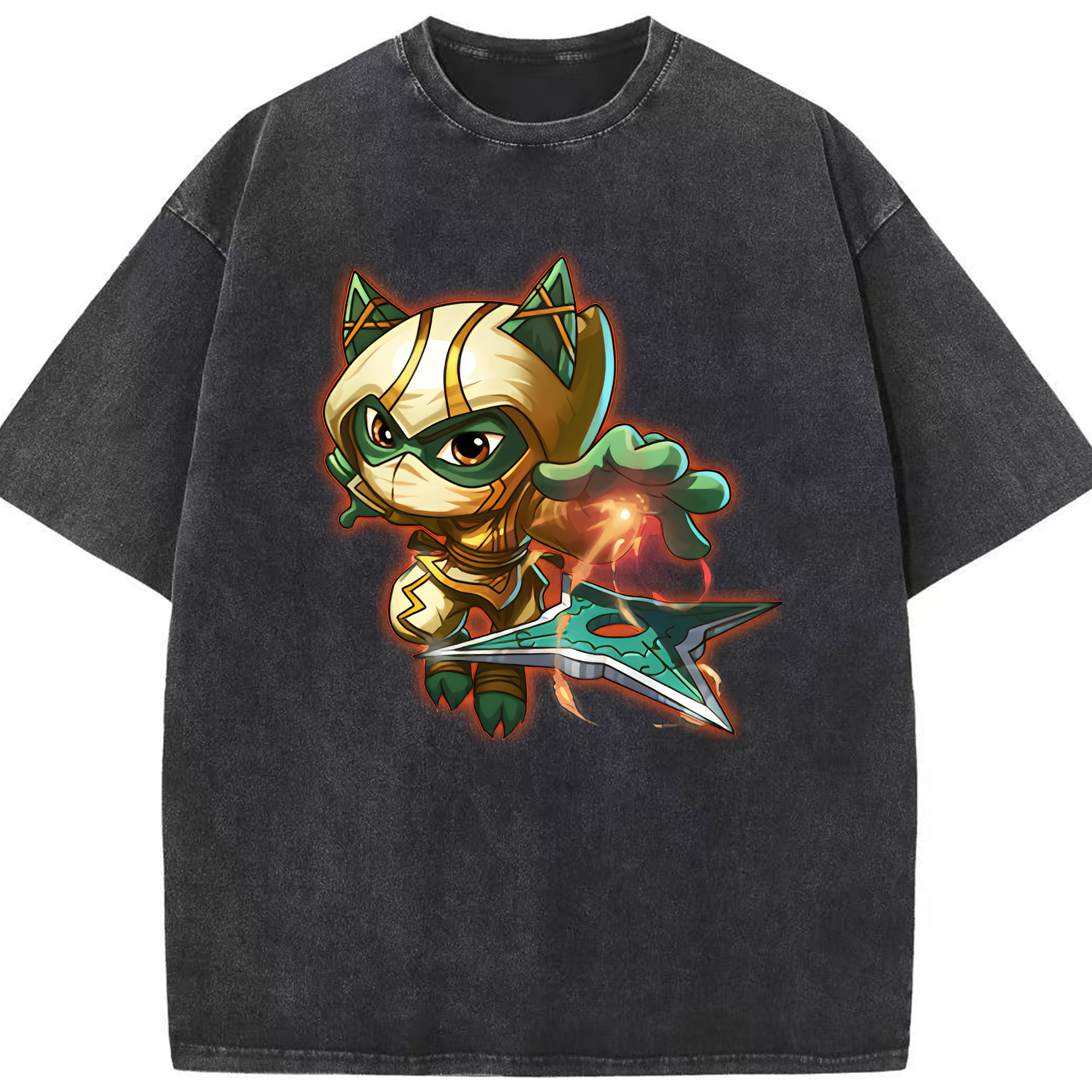 リーグ・オブ・レジェンド League of Legends LOL 綿100% ヴィンテージ風 半袖Tシャツ（フロントプリント）