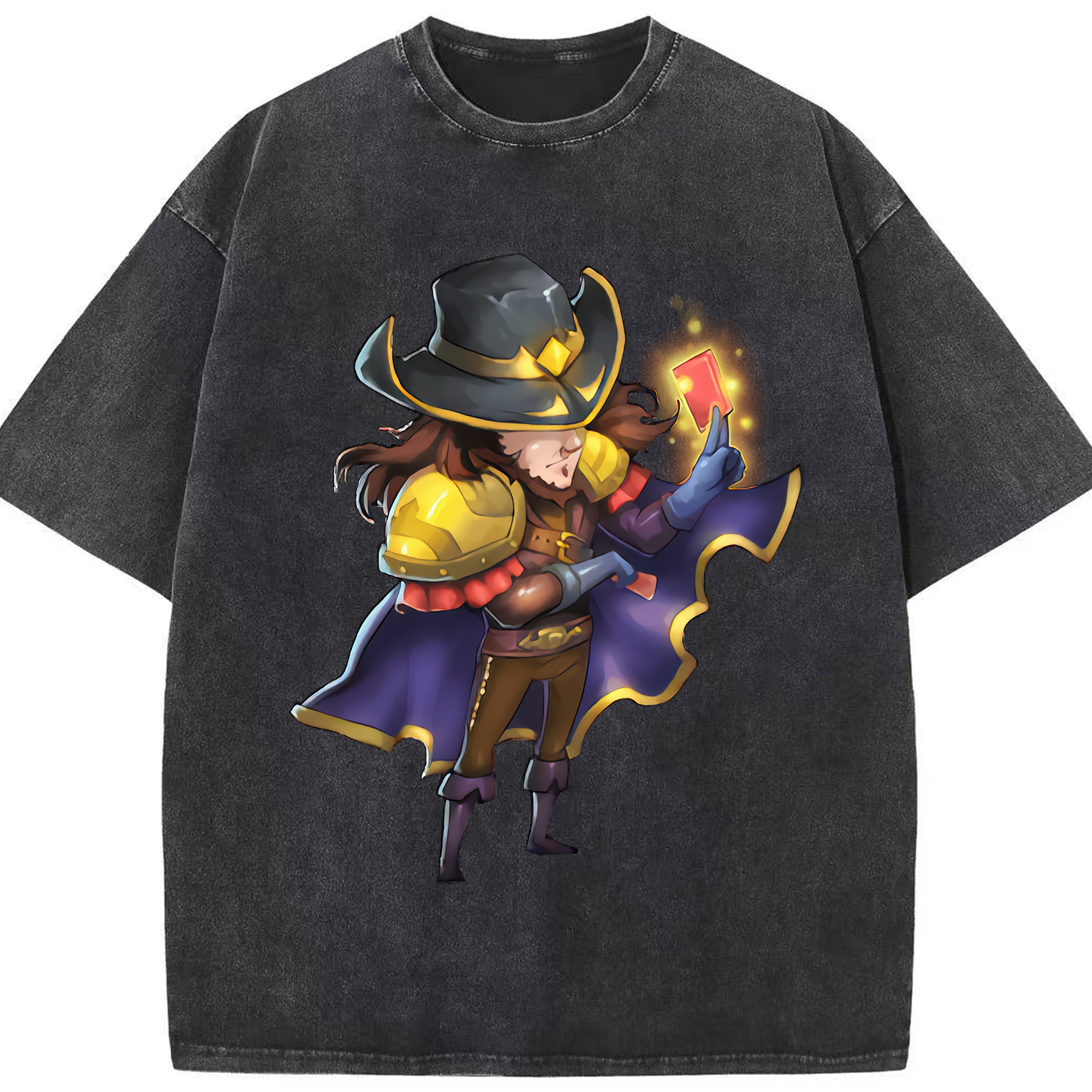 リーグ・オブ・レジェンド League of Legends LOL 綿100% ヴィンテージ風 半袖Tシャツ（フロントプリント）