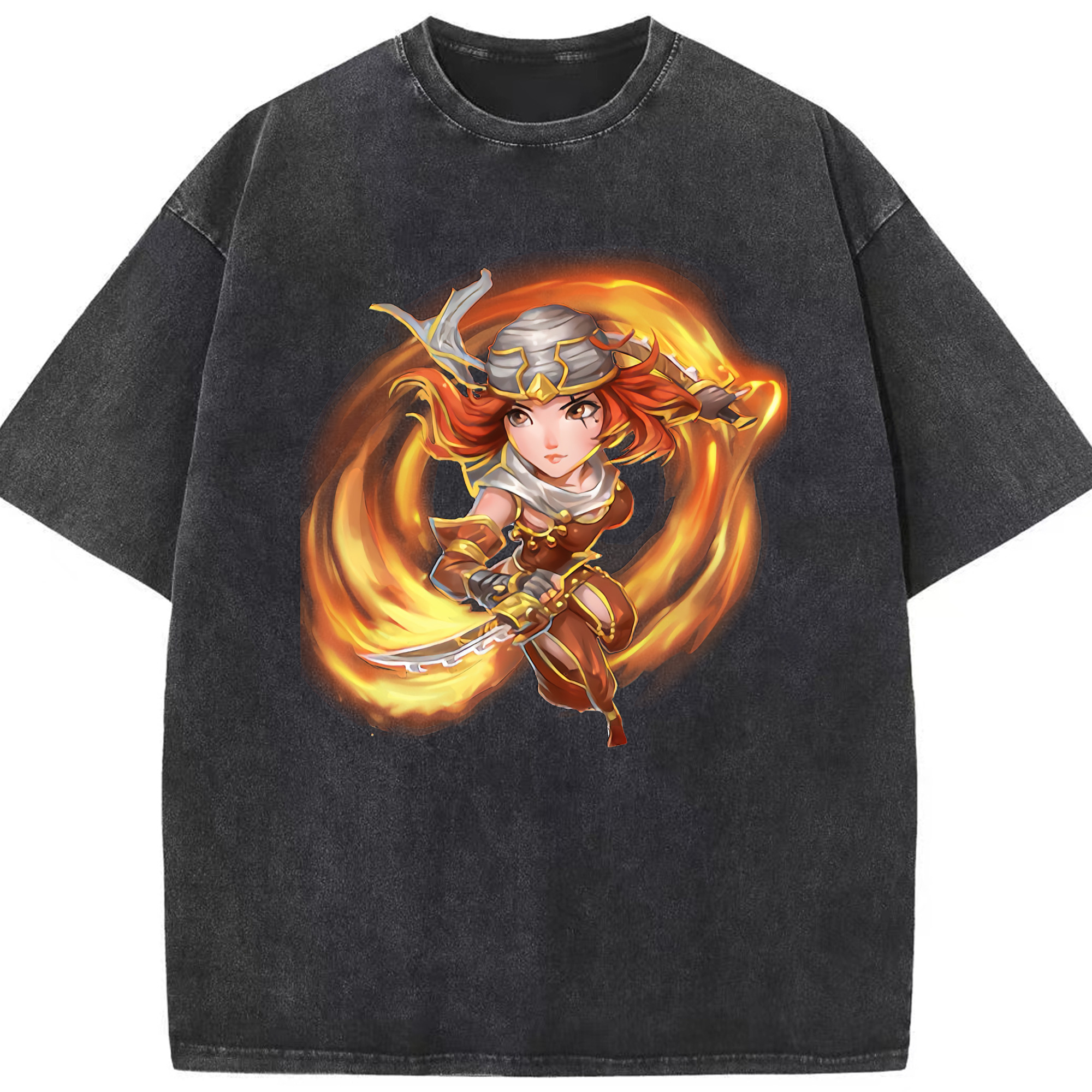 リーグ・オブ・レジェンド League of Legends LOL 綿100% ヴィンテージ風 半袖Tシャツ（フロントプリント）