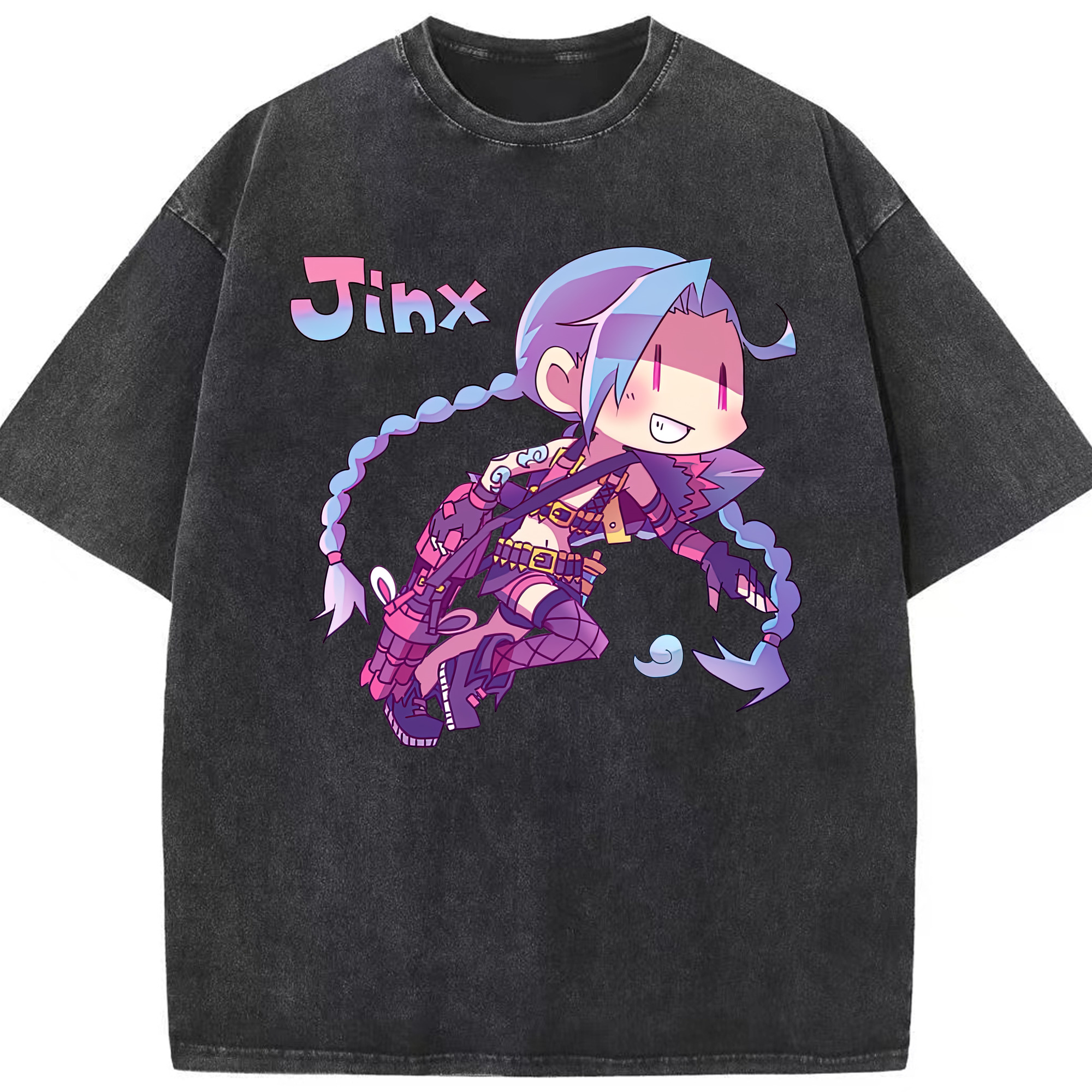 リーグ・オブ・レジェンド League of Legends LOL 綿100% ヴィンテージ風 半袖Tシャツ（フロントプリント）