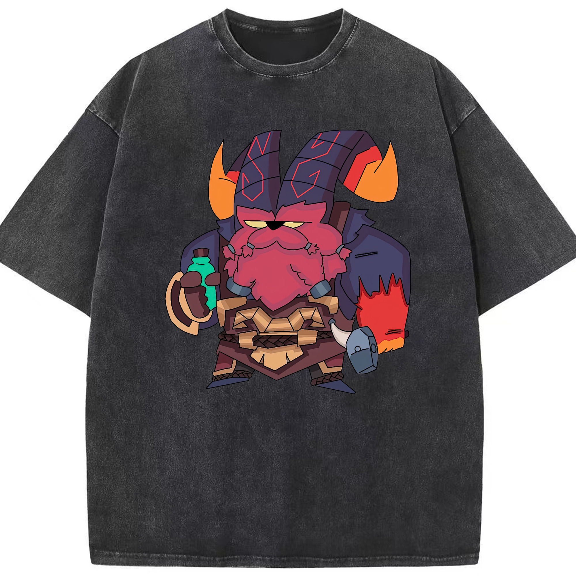 リーグ・オブ・レジェンド League of Legends LOL 綿100% ヴィンテージ風 半袖Tシャツ（フロントプリント）