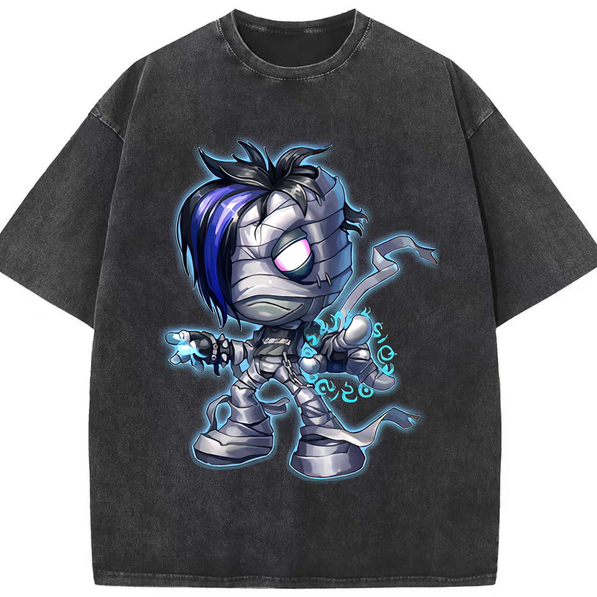 リーグ・オブ・レジェンド League of Legends LOL 綿100% ヴィンテージ風 半袖Tシャツ（フロントプリント）