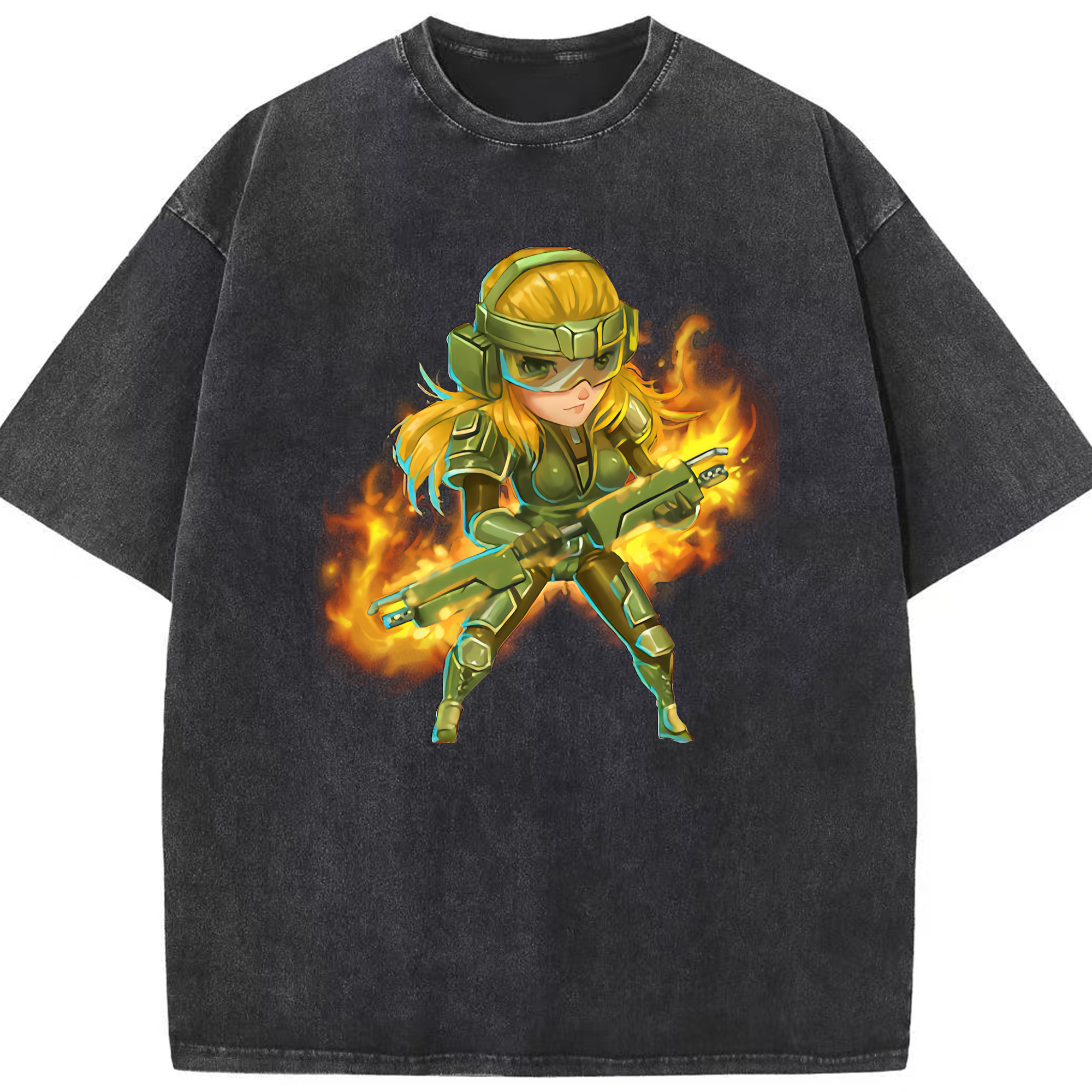 リーグ・オブ・レジェンド League of Legends LOL 綿100% ヴィンテージ風 半袖Tシャツ（フロントプリント）