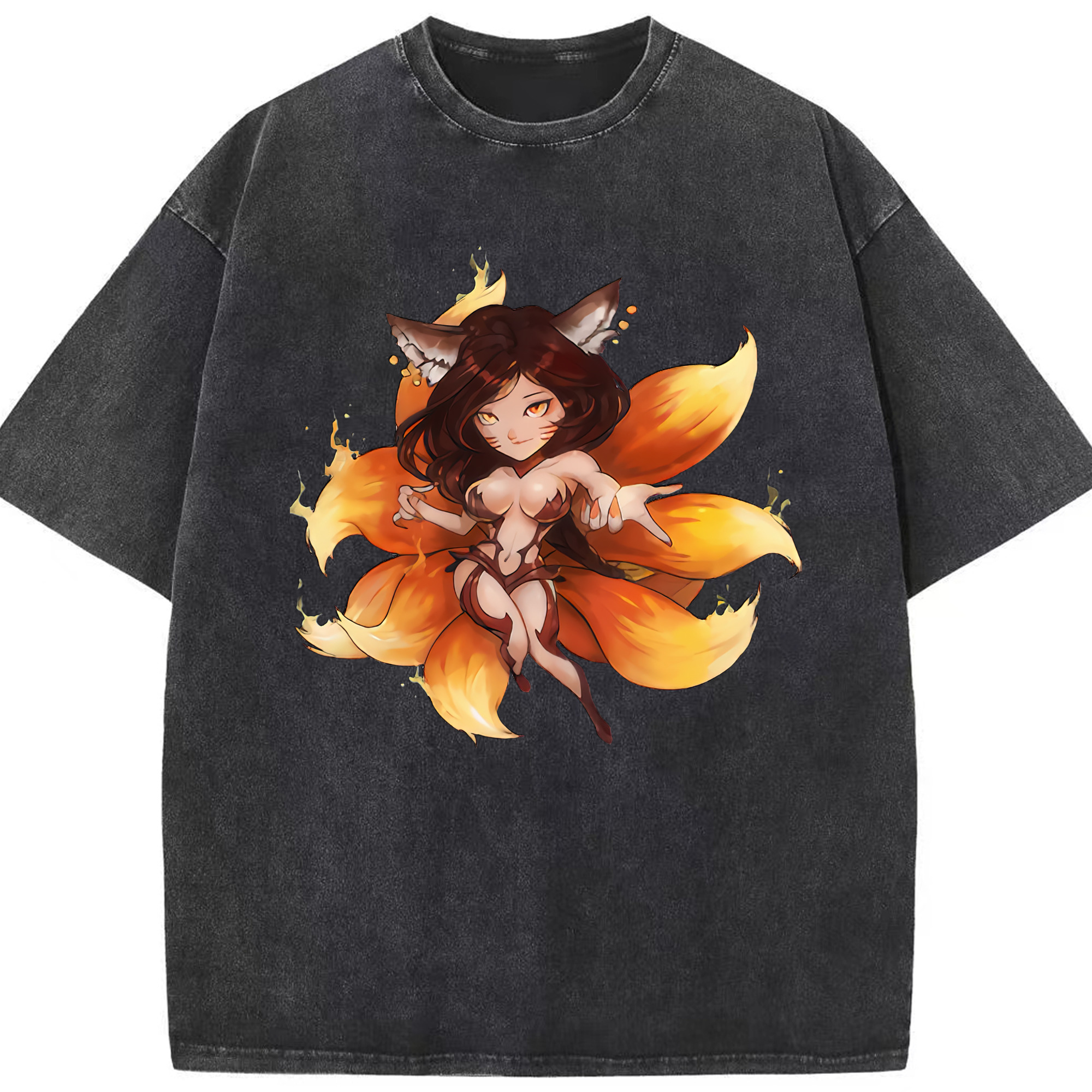 リーグ・オブ・レジェンド League of Legends LOL 綿100% ヴィンテージ風 半袖Tシャツ（フロントプリント）