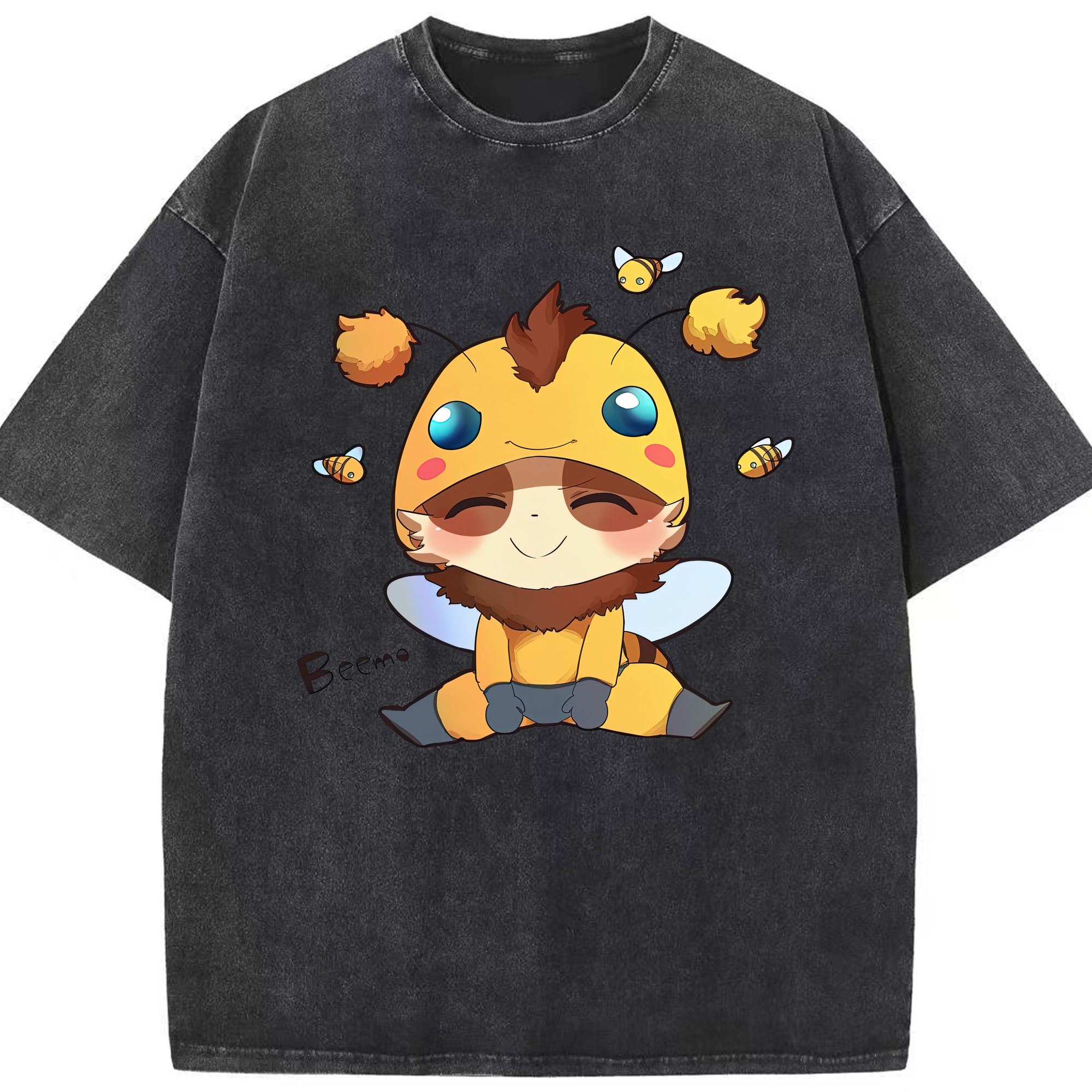 リーグ・オブ・レジェンド League of Legends LOL 綿100% ヴィンテージ風 半袖Tシャツ（フロントプリント）