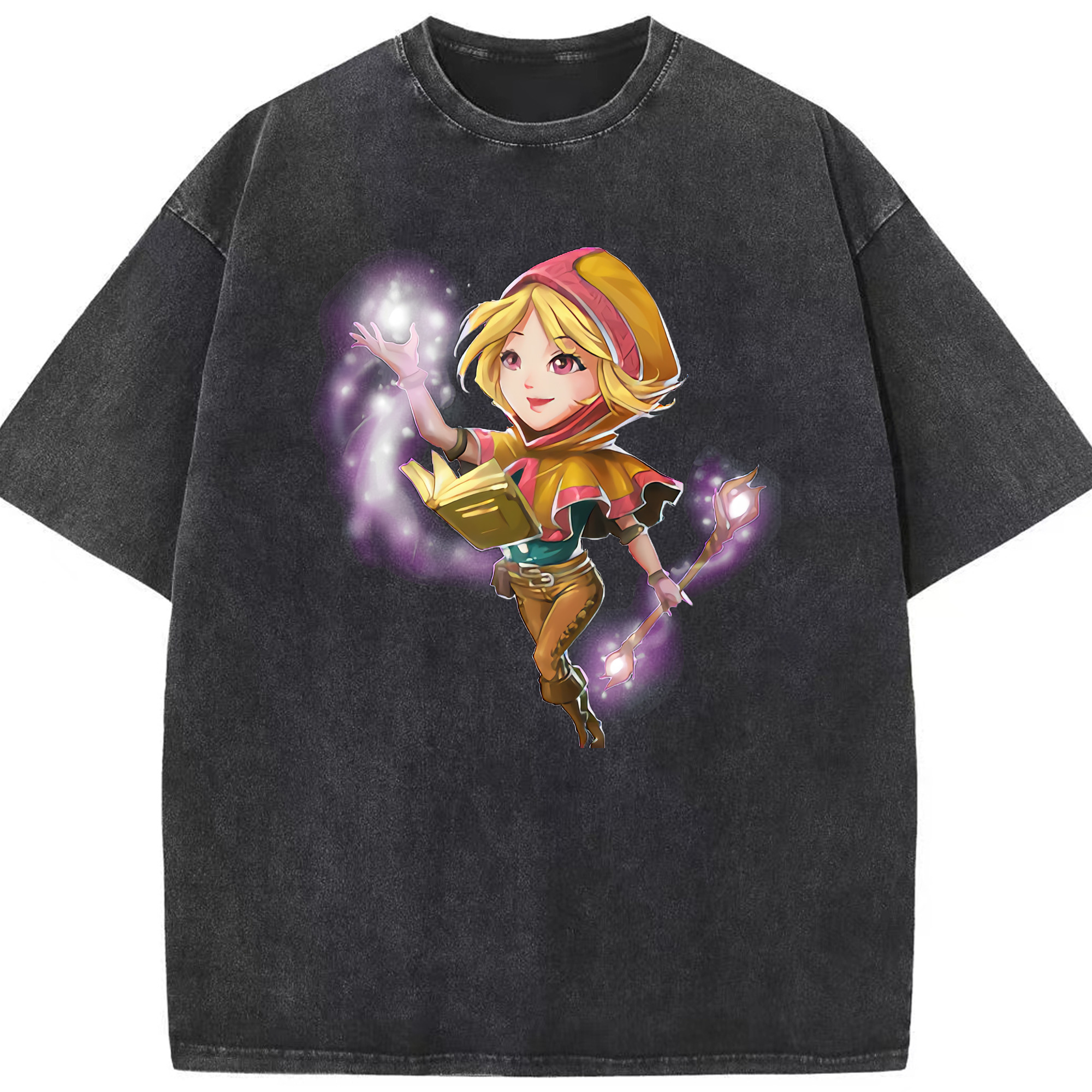 リーグ・オブ・レジェンド League of Legends LOL 綿100% ヴィンテージ風 半袖Tシャツ（フロントプリント）