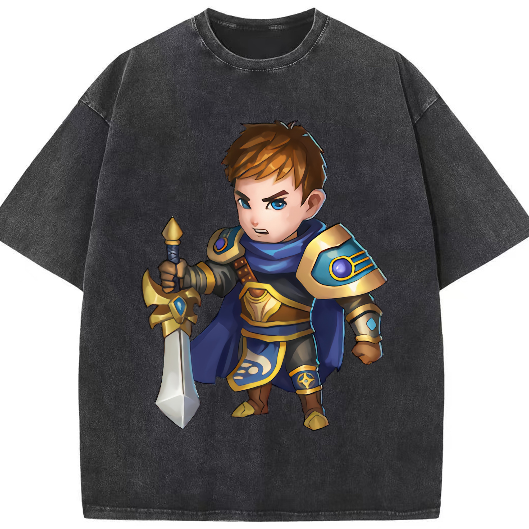 （画像用） リーグ・オブ・レジェンド League of Legends LOL 綿100% ヴィンテージ風 半袖Tシャツ（フロントプリント）