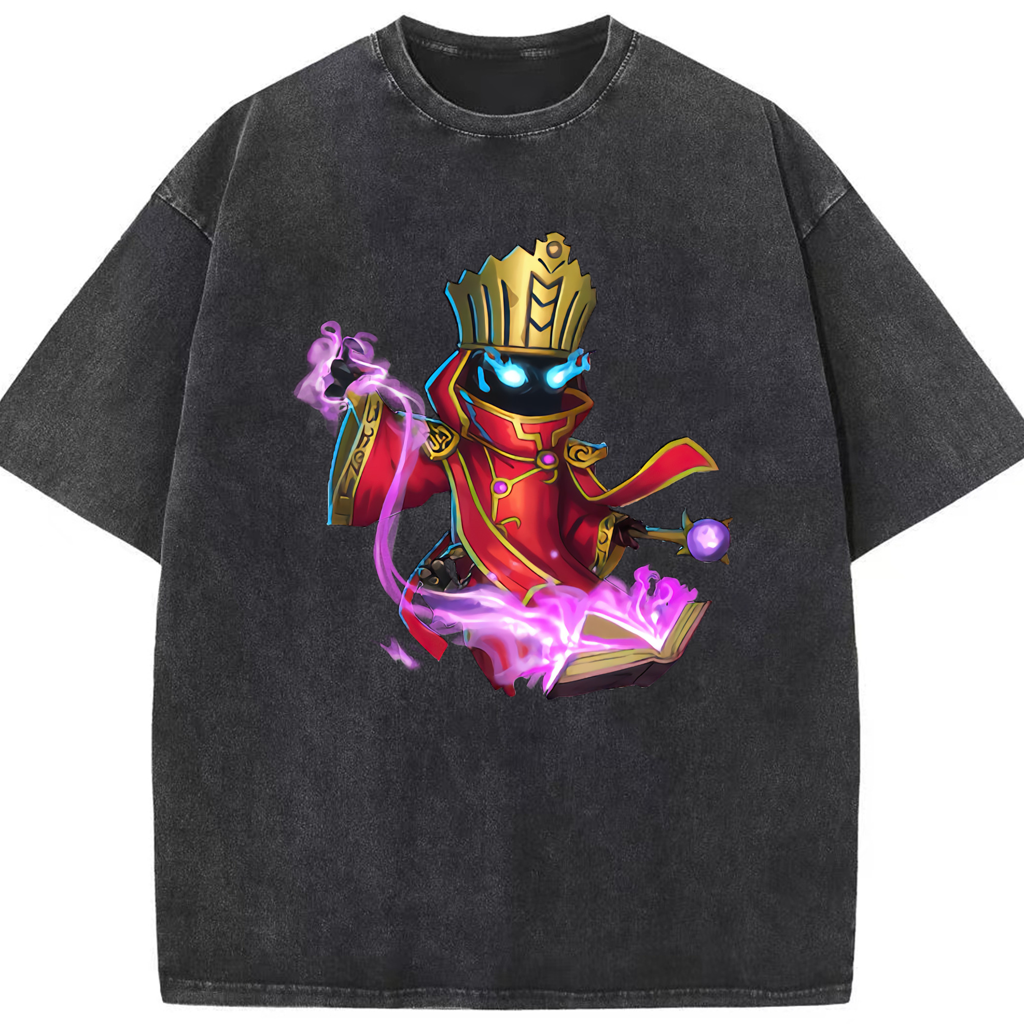 （画像用） リーグ・オブ・レジェンド League of Legends LOL 綿100% ヴィンテージ風 半袖Tシャツ（フロントプリント）