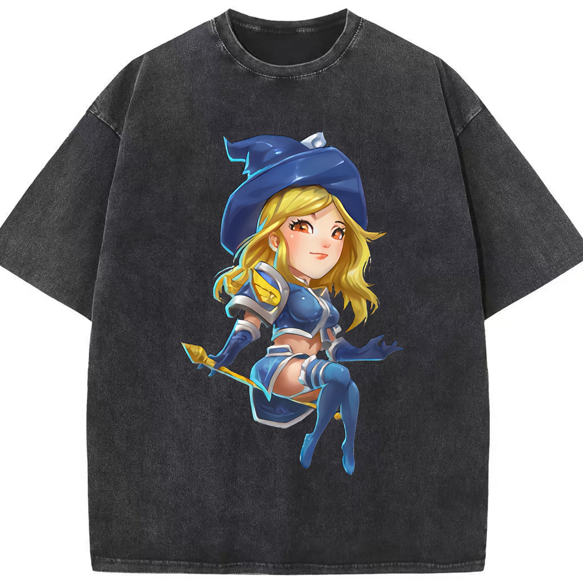 リーグ・オブ・レジェンド League of Legends LOL 綿100% ヴィンテージ風 半袖Tシャツ（フロントプリント）