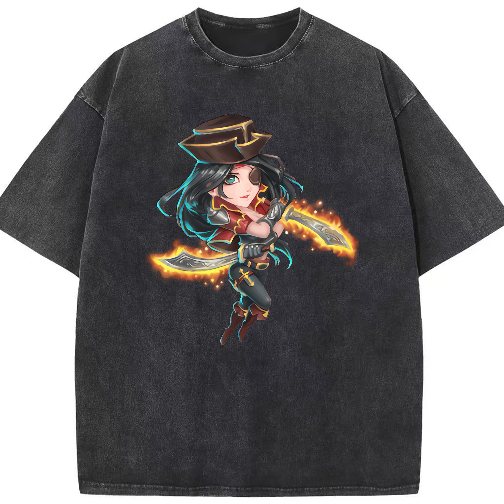 リーグ・オブ・レジェンド League of Legends LOL 綿100% ヴィンテージ風 半袖Tシャツ（フロントプリント）