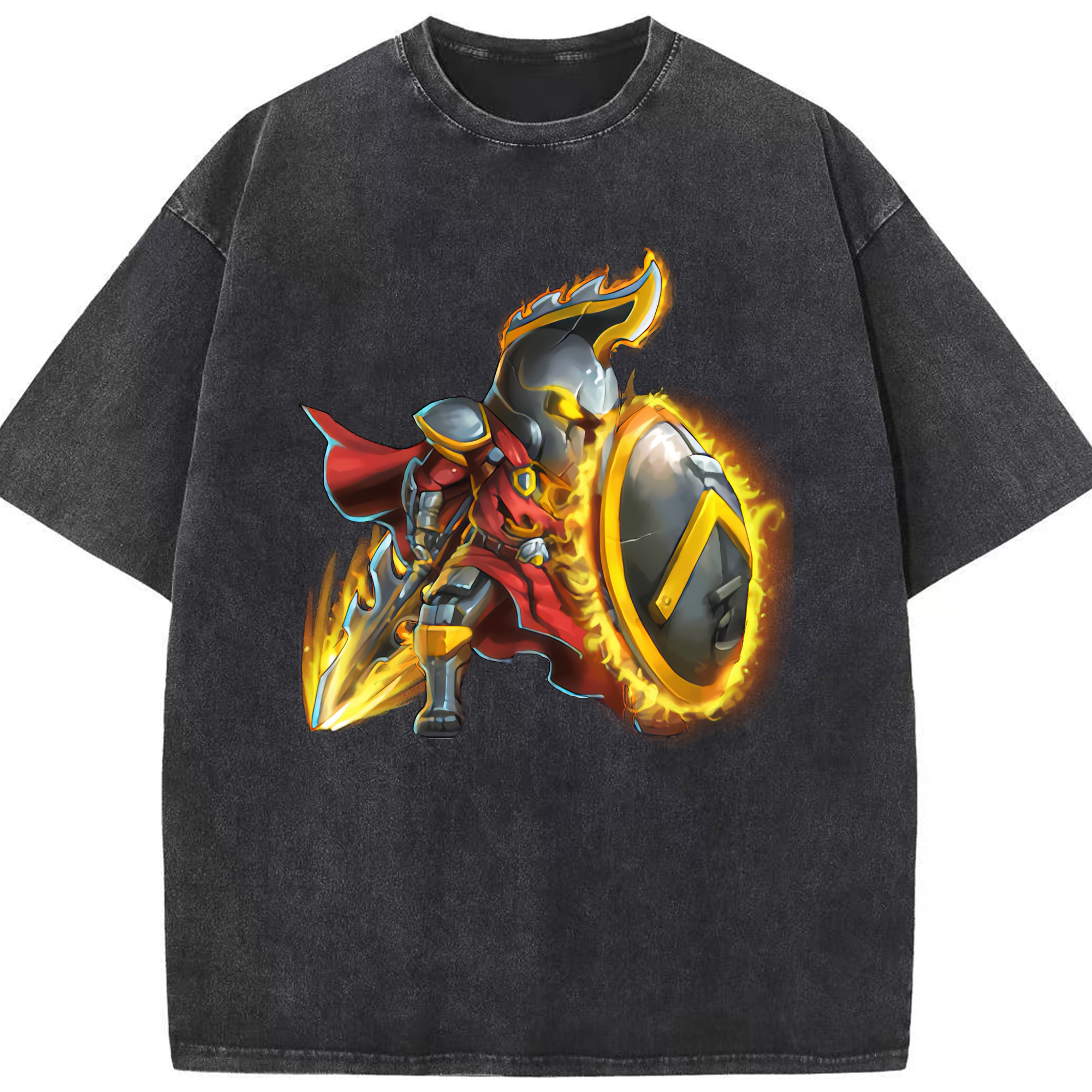 リーグ・オブ・レジェンド League of Legends LOL 綿100% ヴィンテージ風 半袖Tシャツ（フロントプリント）
